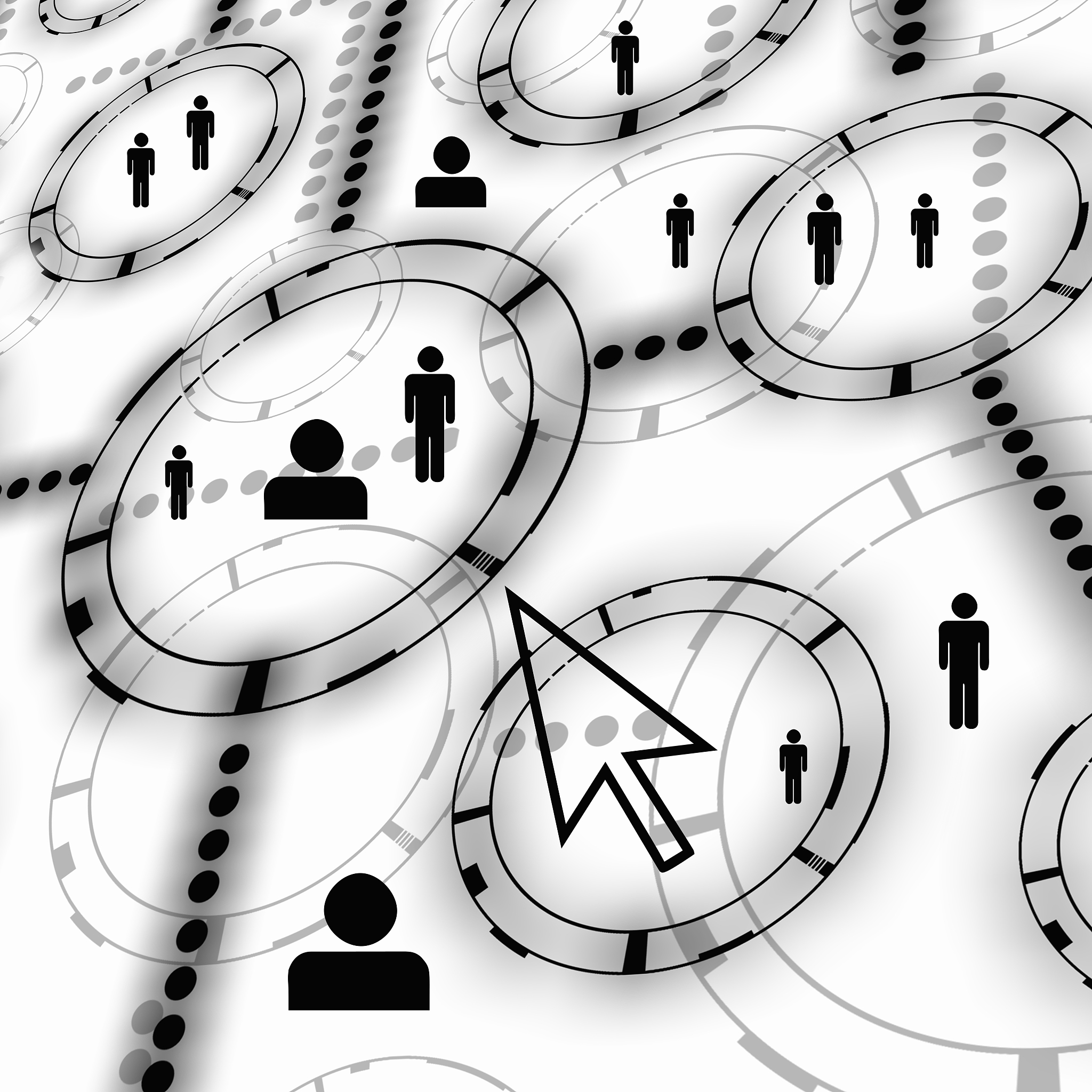 human figures as a symbol of social network