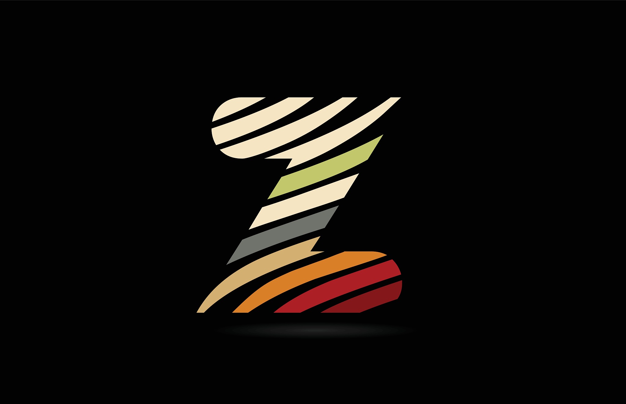 alphabet letter z logo icon design typography