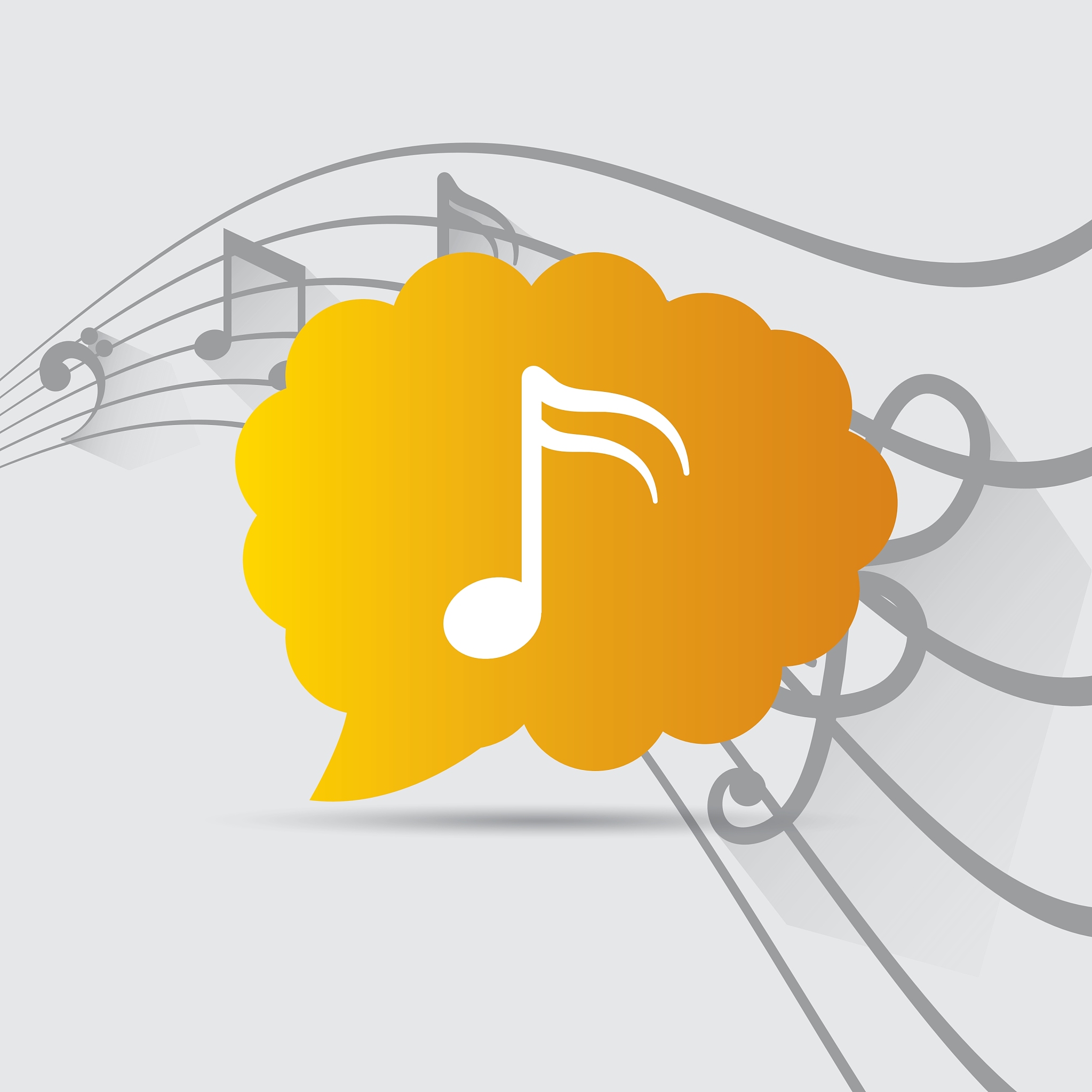 music notes sound art