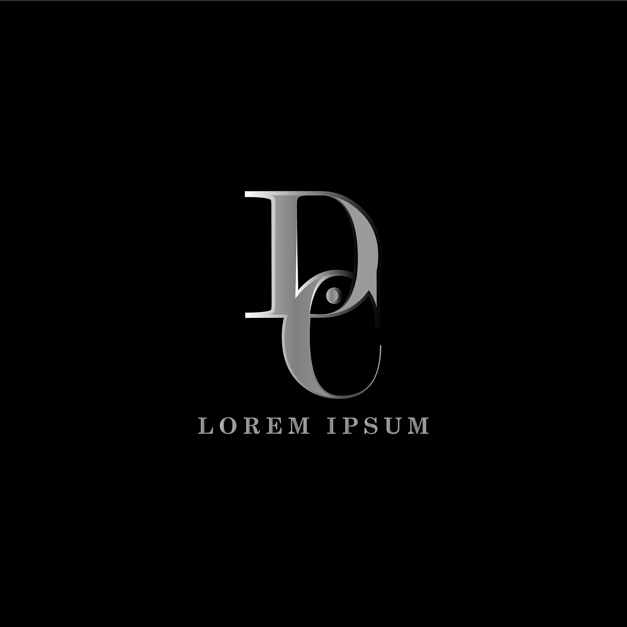 dc letter logo template graphic design