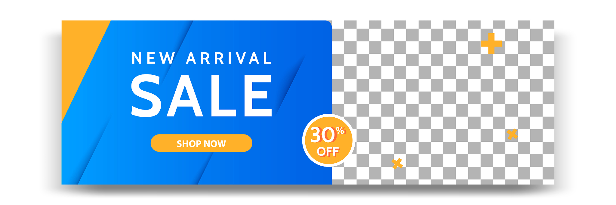 horizontal web banner for sale discount promotion with fluid wav