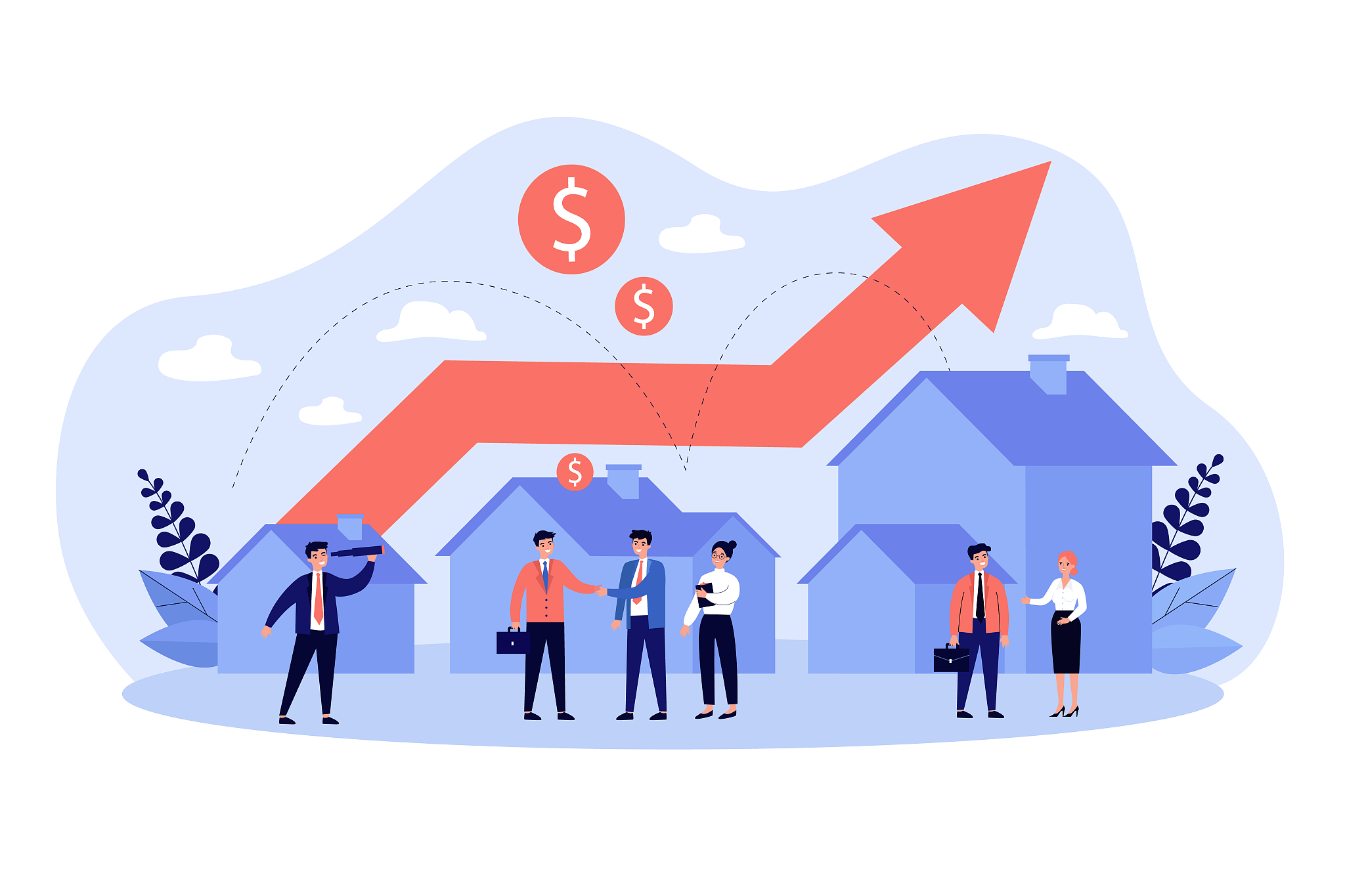 real estate transaction and rising of property value