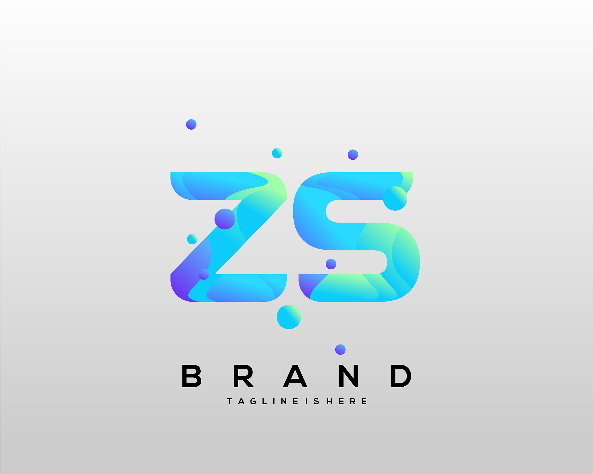 zs initial logo with colorful template