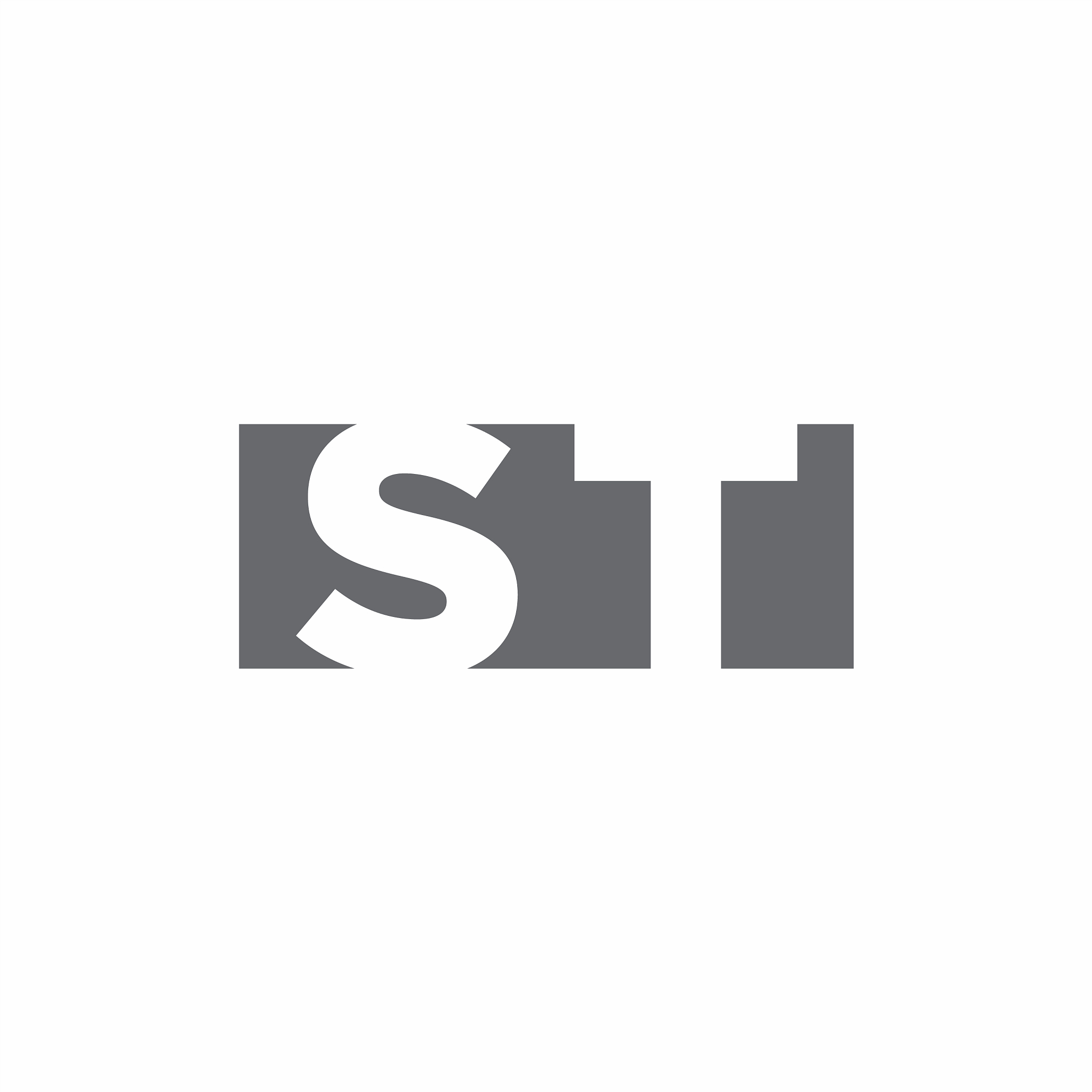 st logo monogram with negative space style design