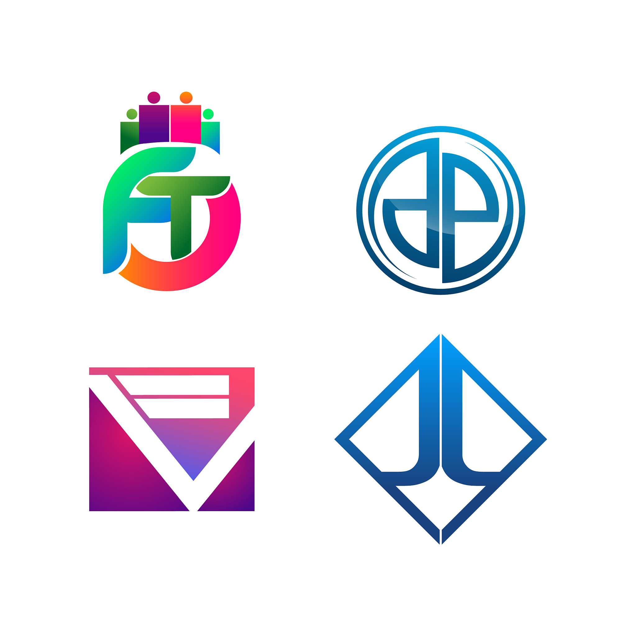 set symbol for business logo design template