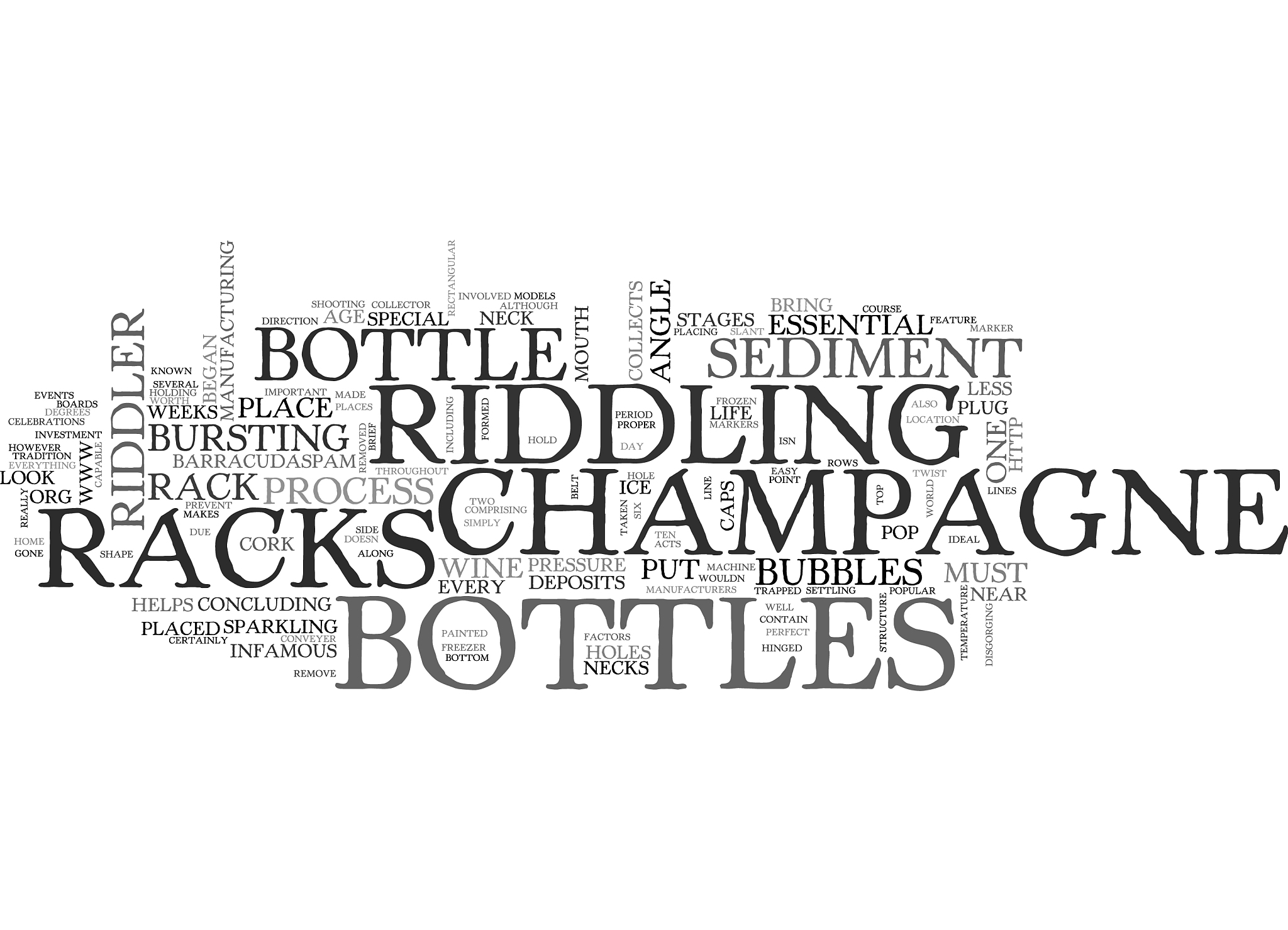 a look at champagne racks text word cloud concept