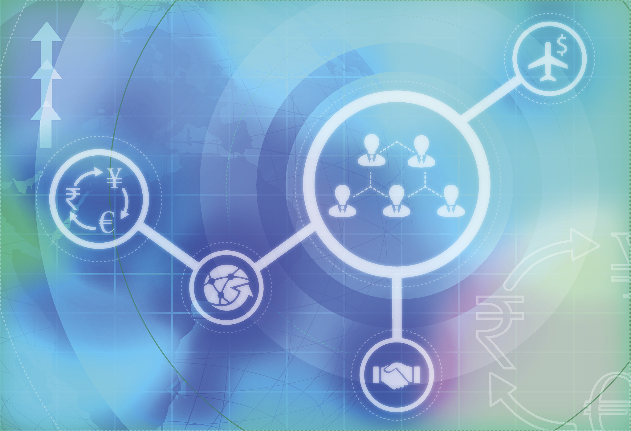 illustrative image of representing globalization of business
