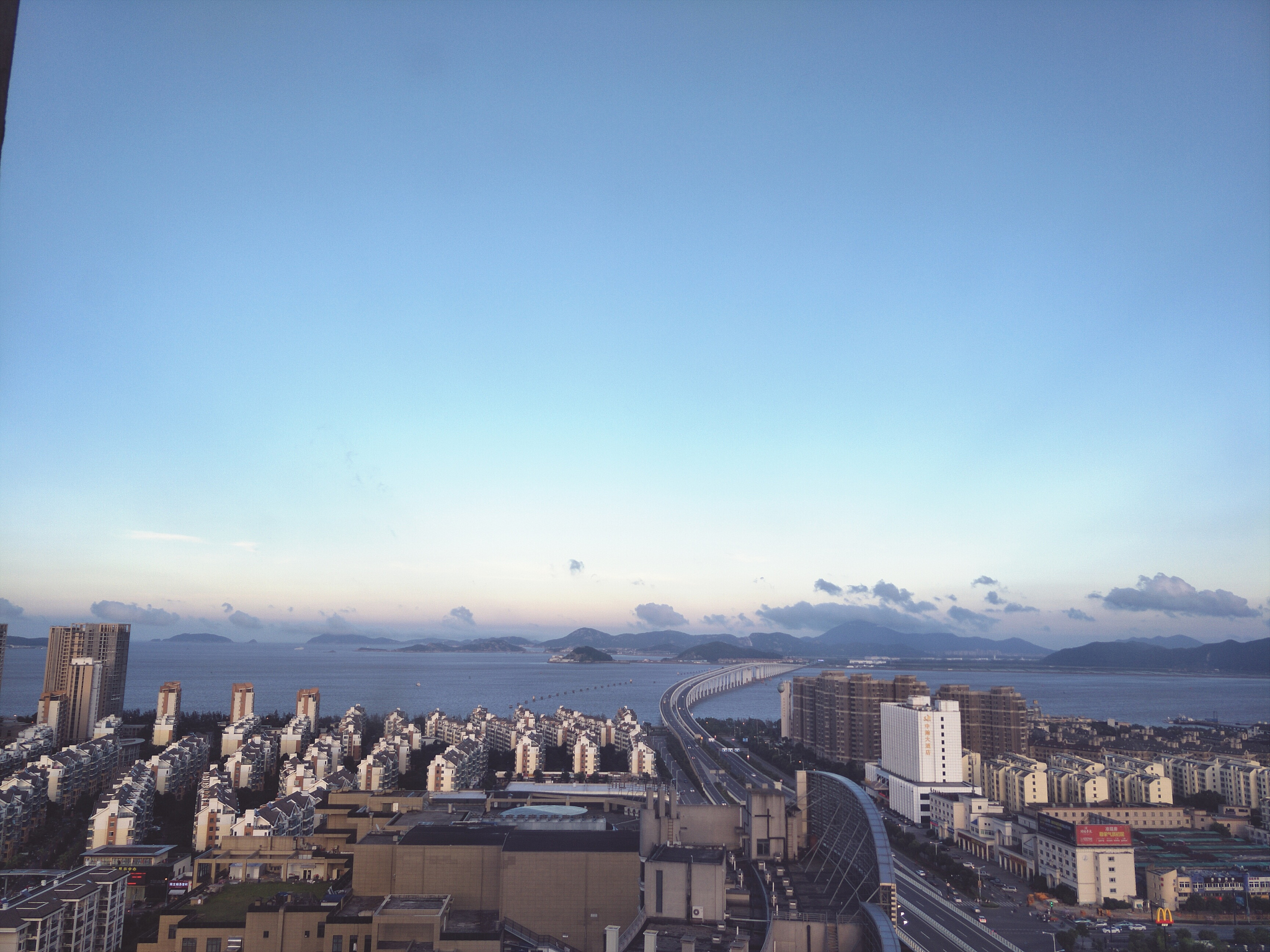 cityscape against clear sky