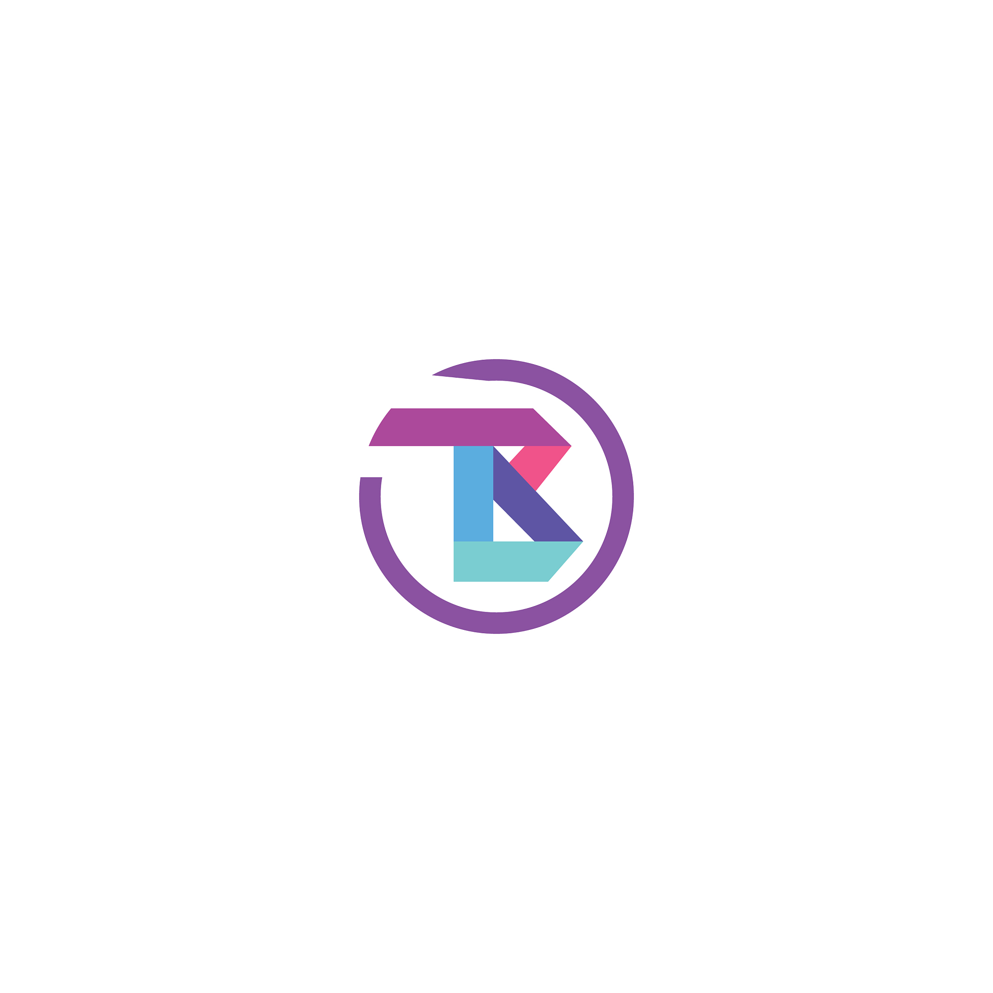 initial letter tb or bt logo design template