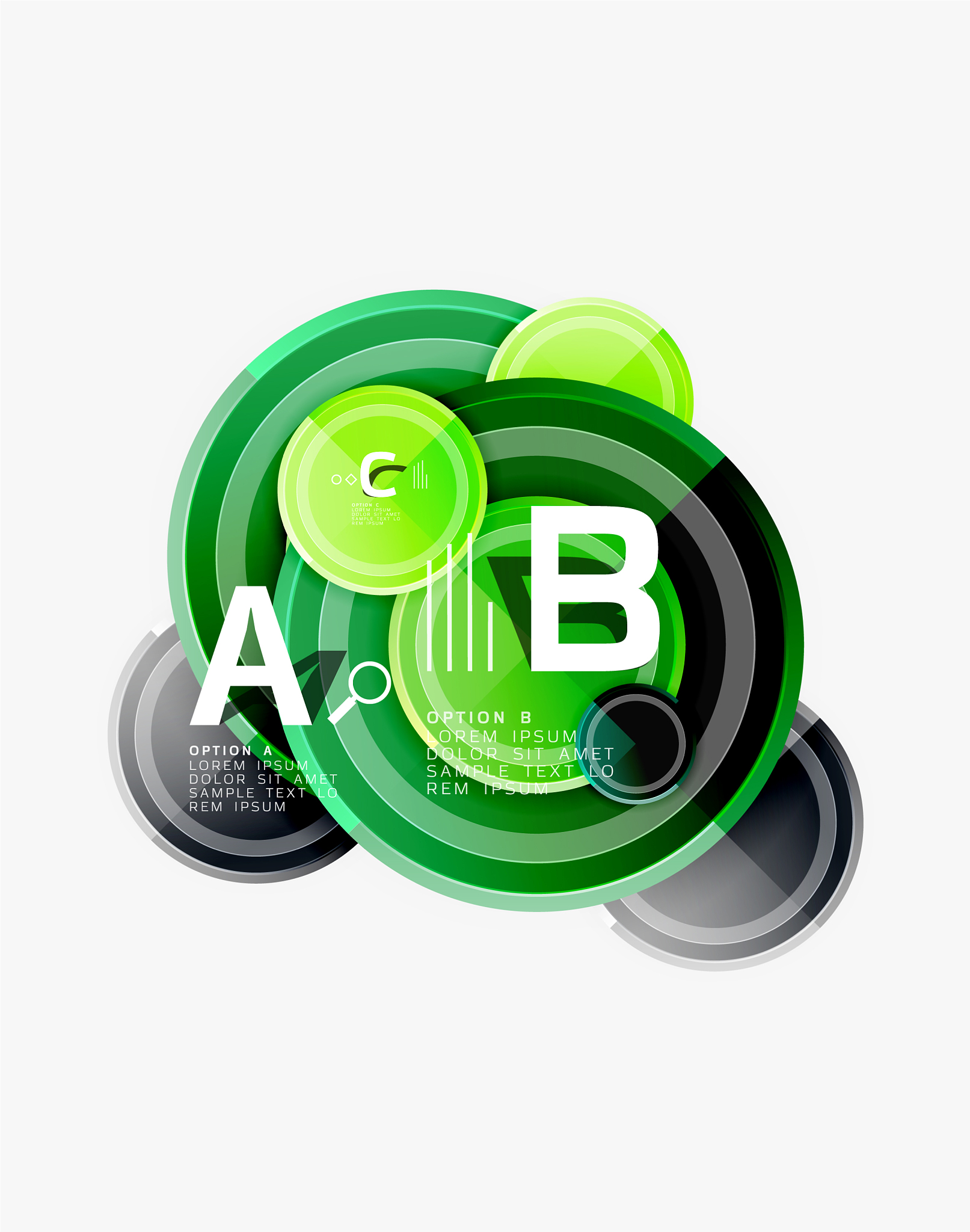 circle geometric abstract background template for