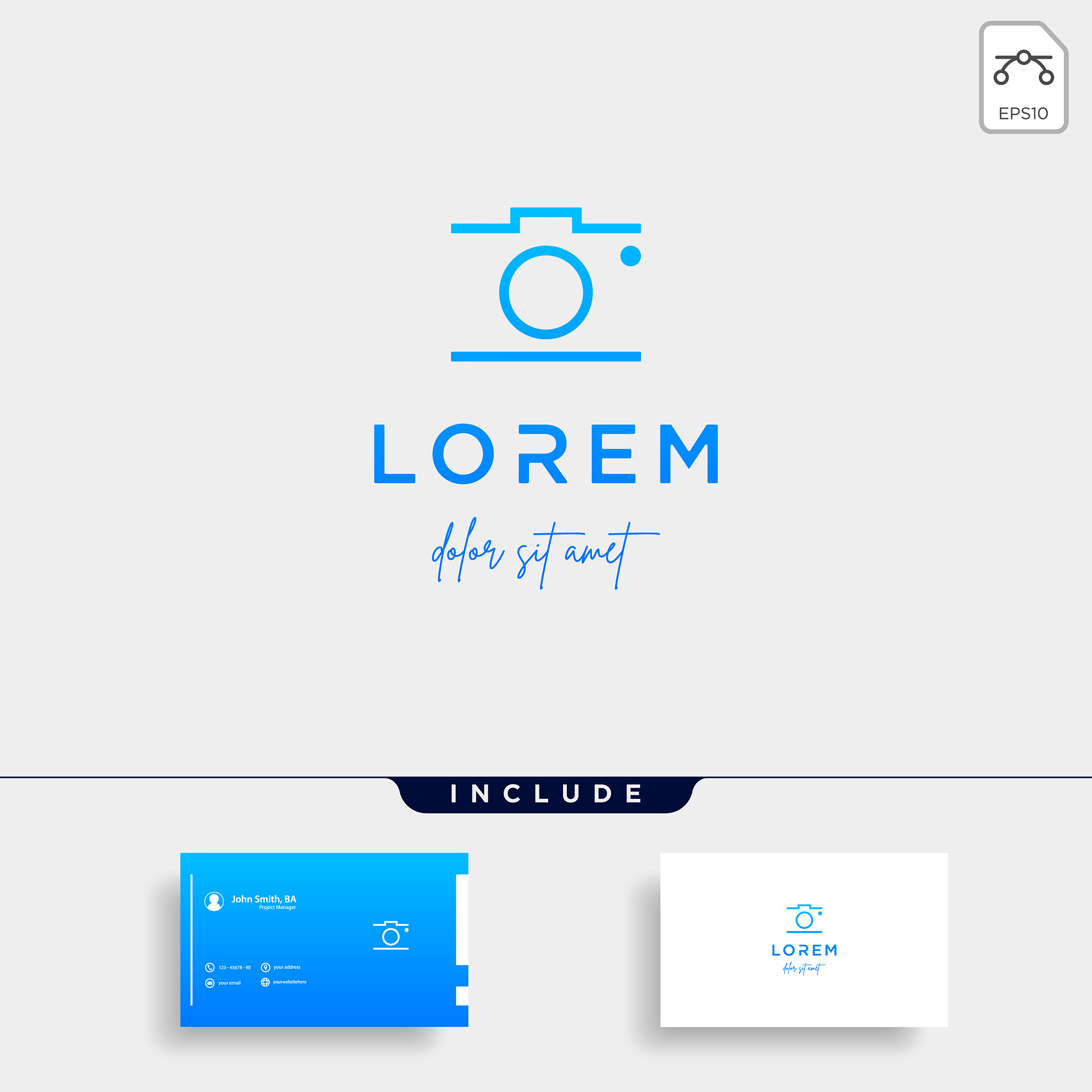 camera simple logo template symbol design