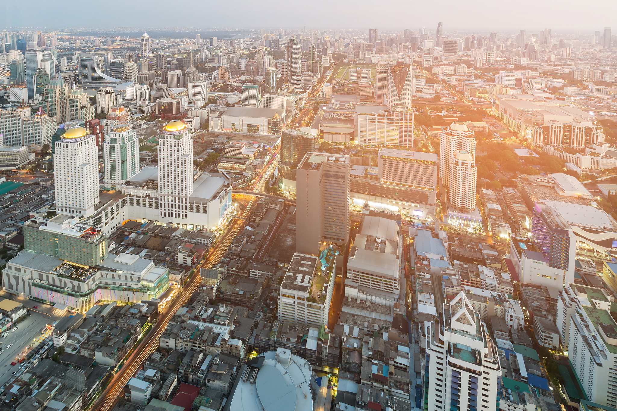 bangkok city central business downtown