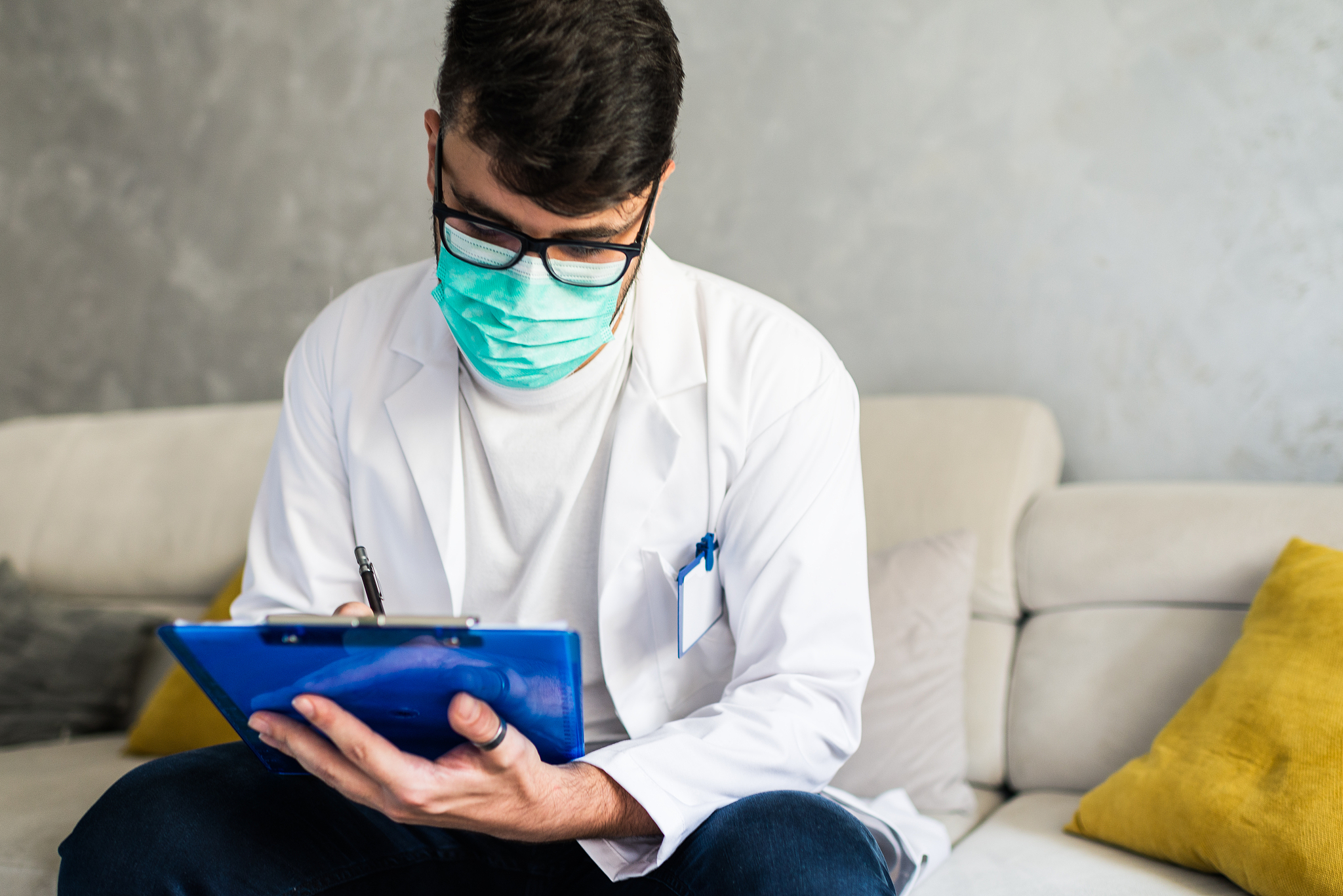 healthcare worker at home visit