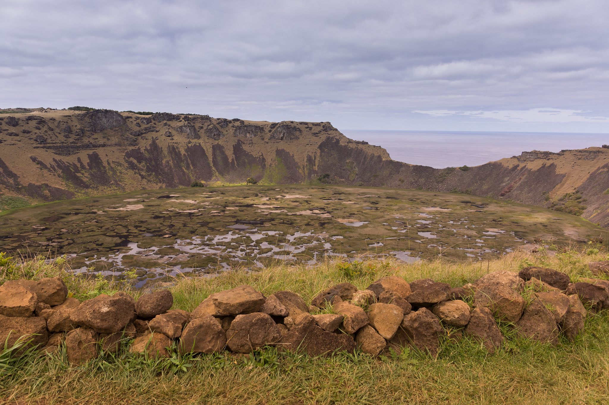 rano kau volcano, rapa nui