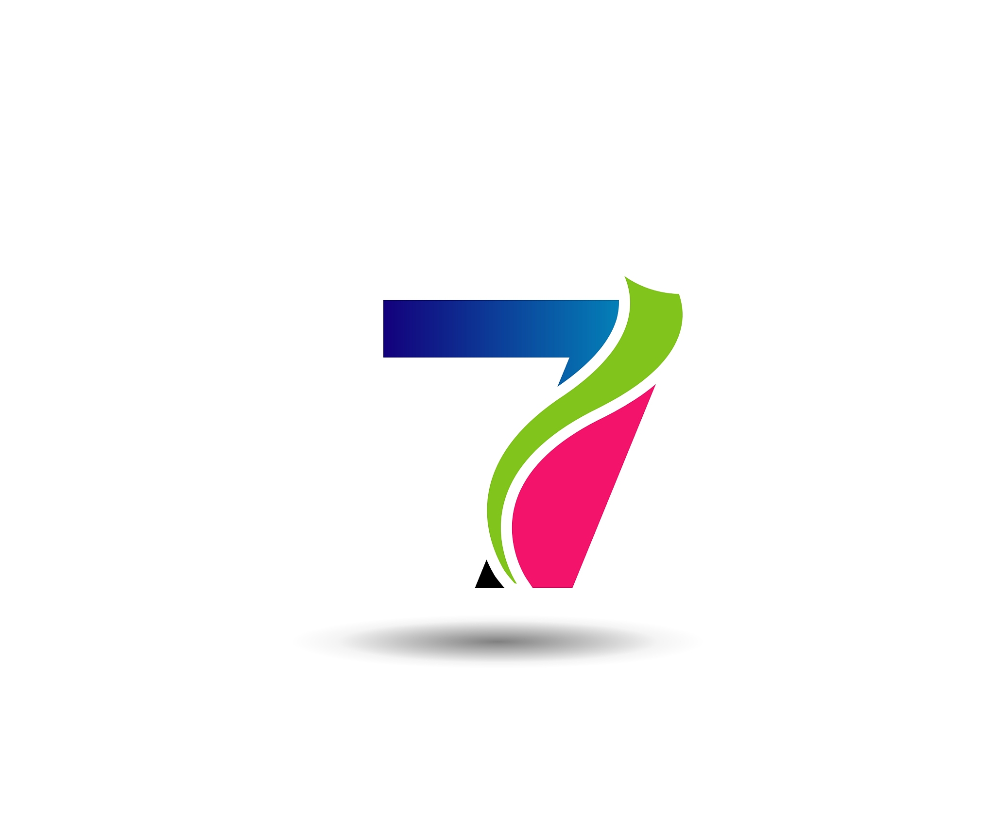 abstract number 7 logo symbol icon