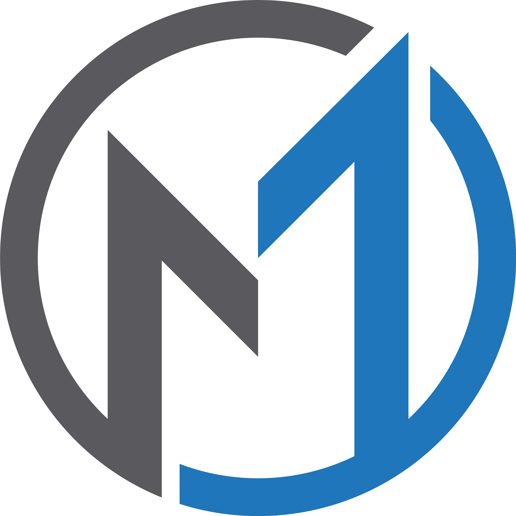 m letter logo template