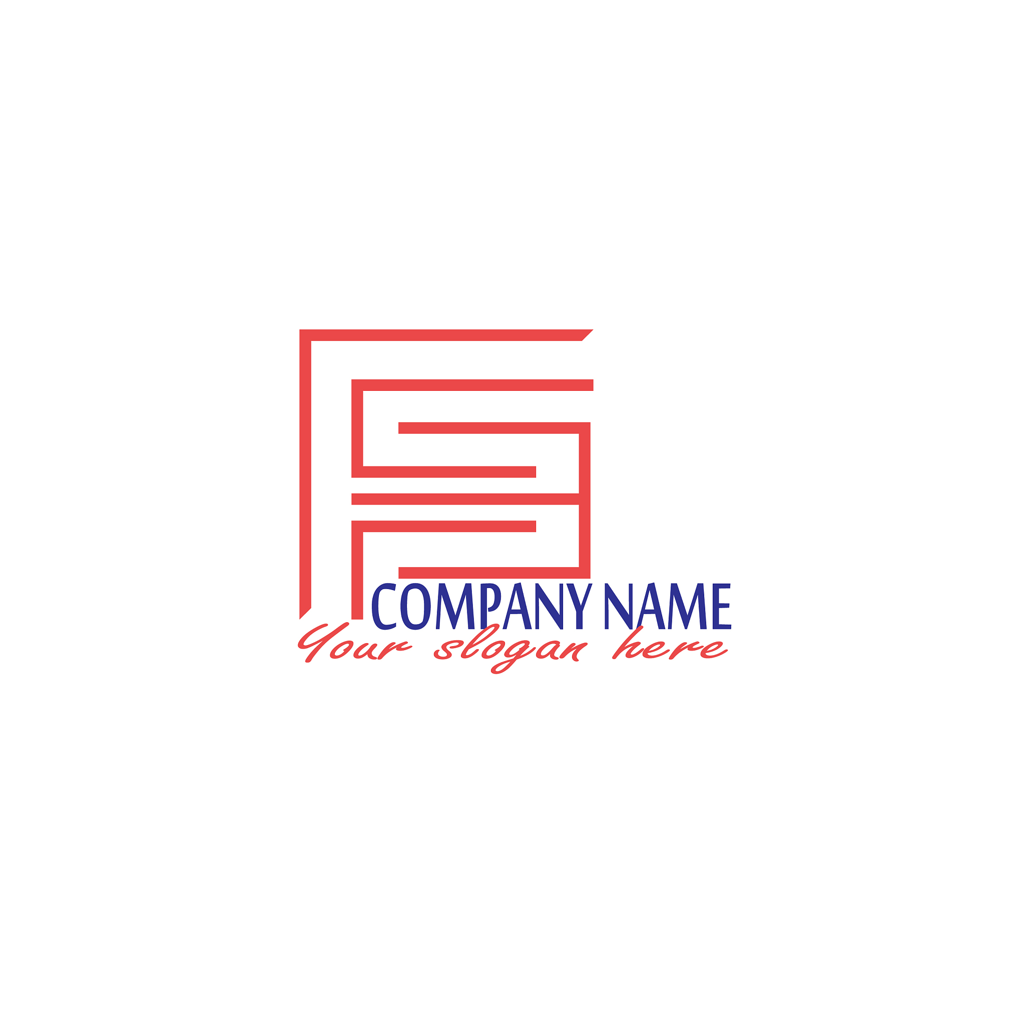 corporate business fintech logo abstract design