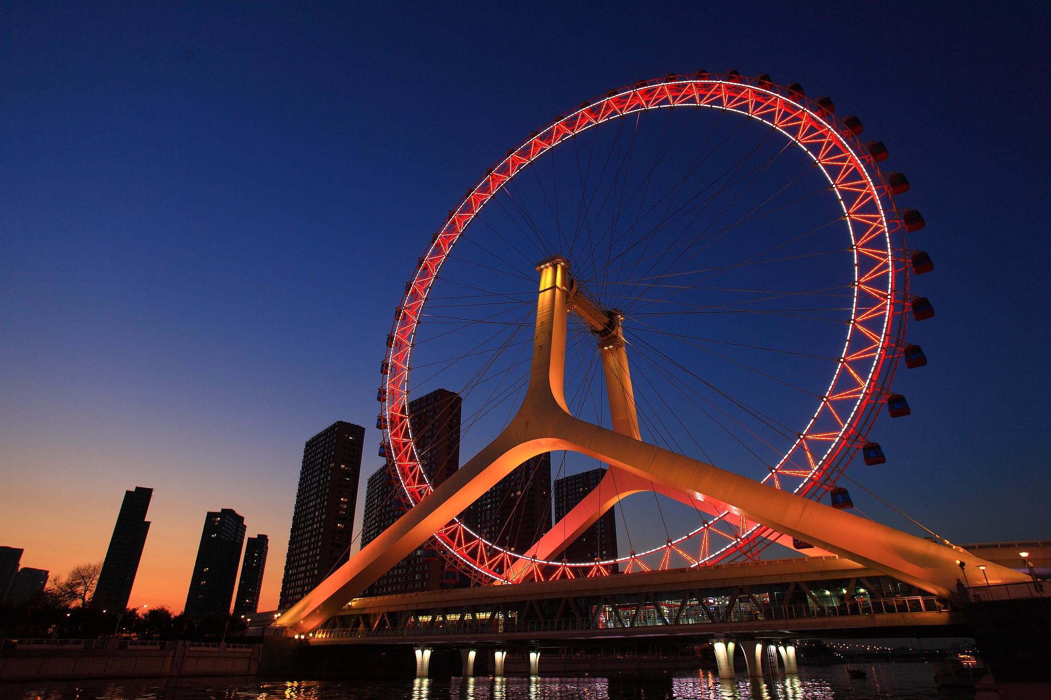 cityscape of tianjin in china
