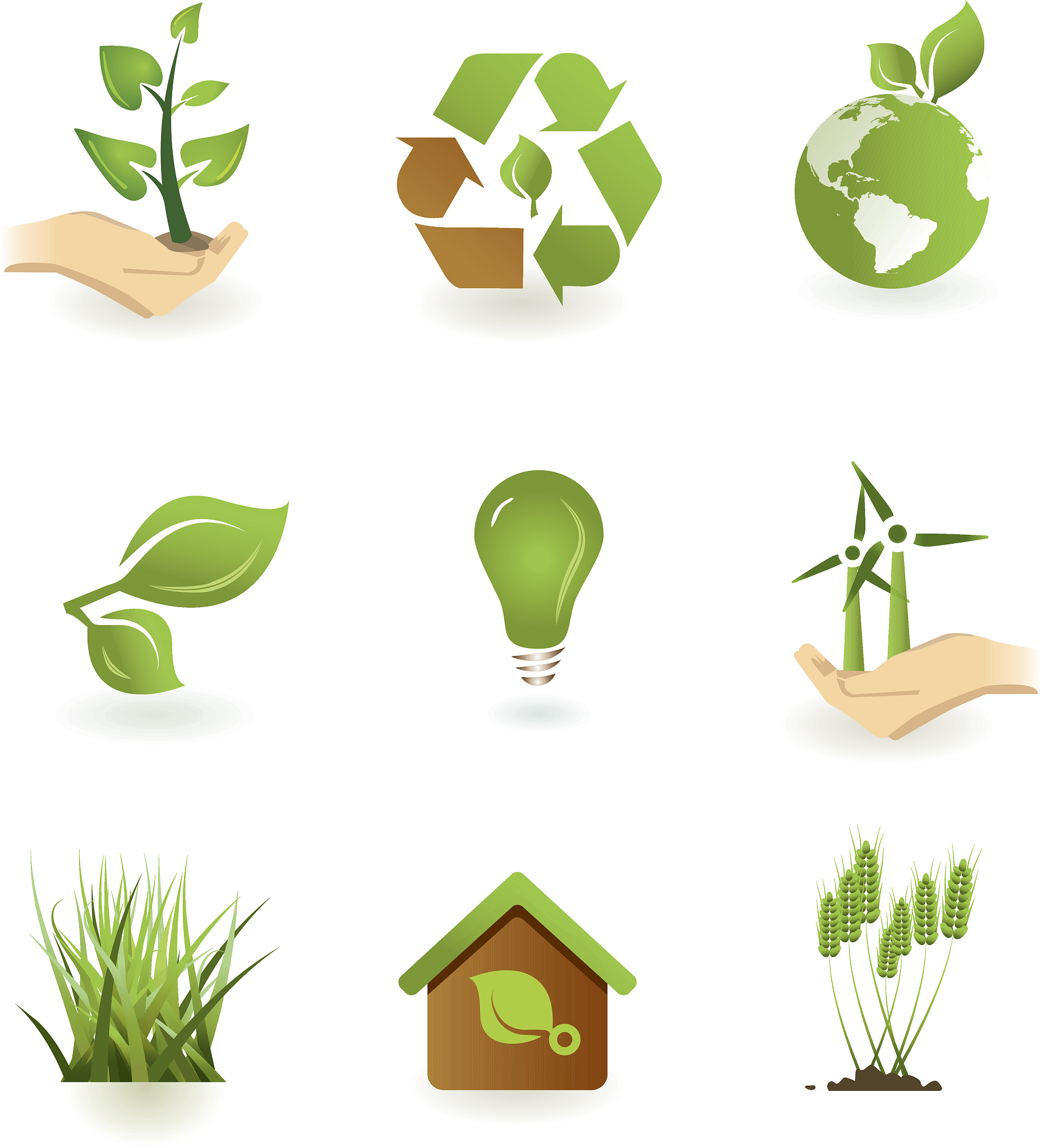 green icon set.