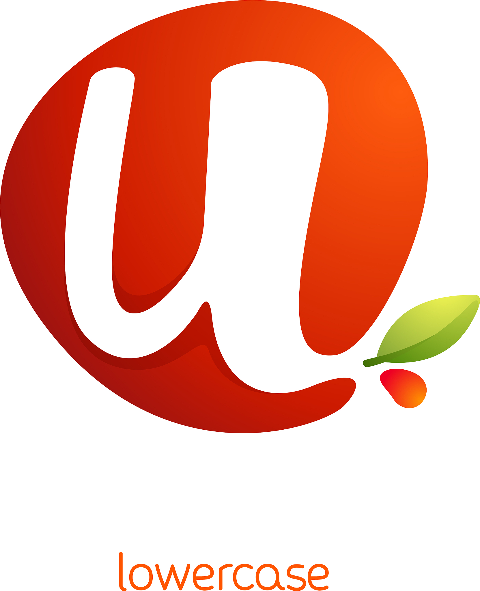 lowercase letter u logo in fresh juice splash