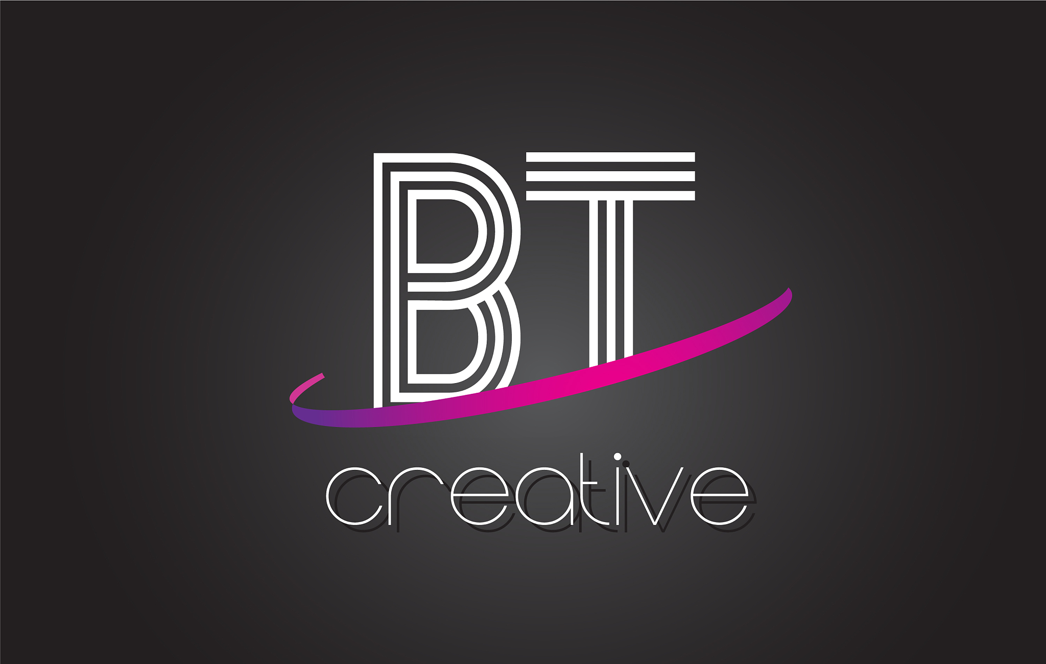 bt b t letter logo with lines design and purple