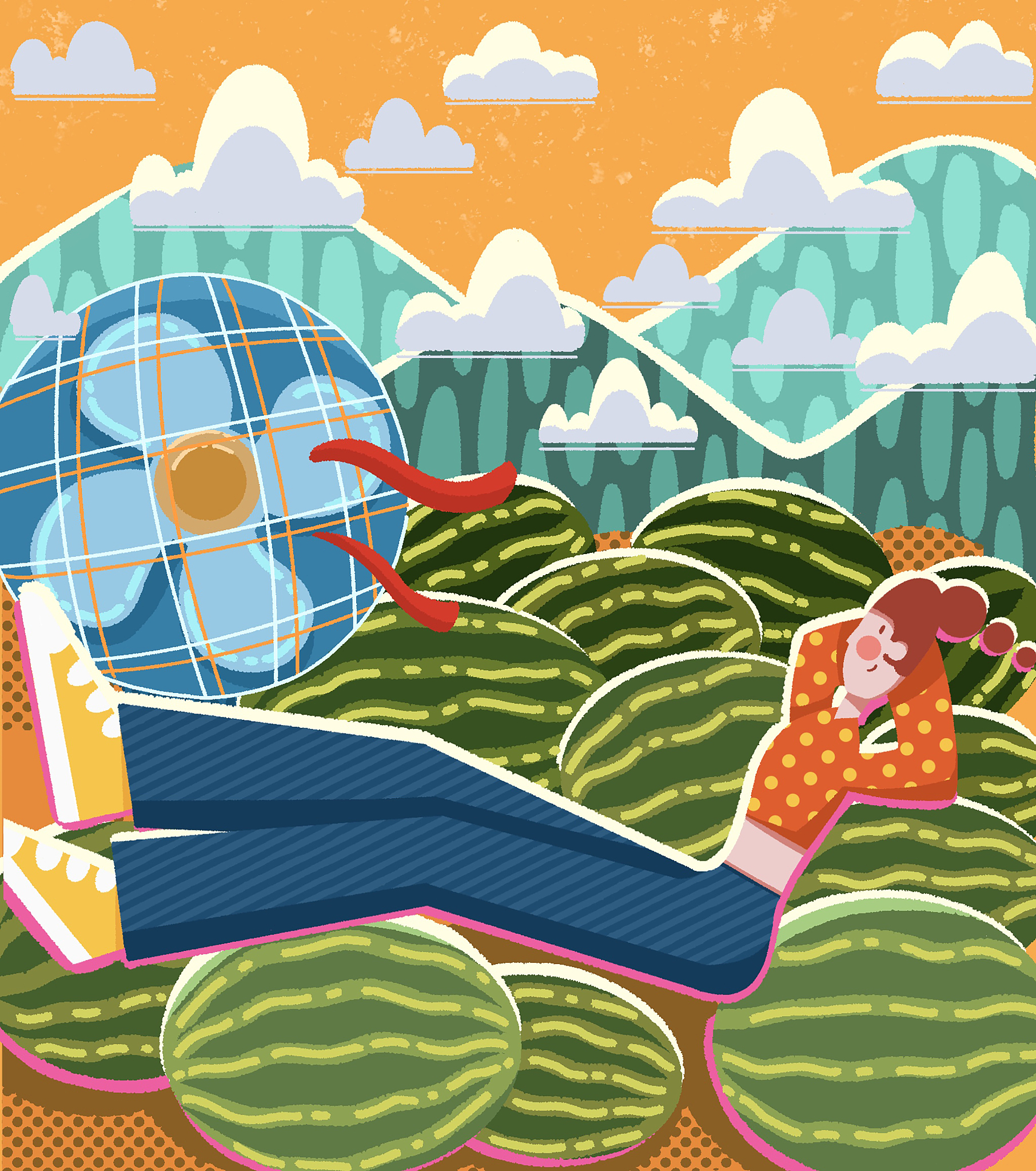 农民背水桶上山：寻找专业插画师绘制精美图片