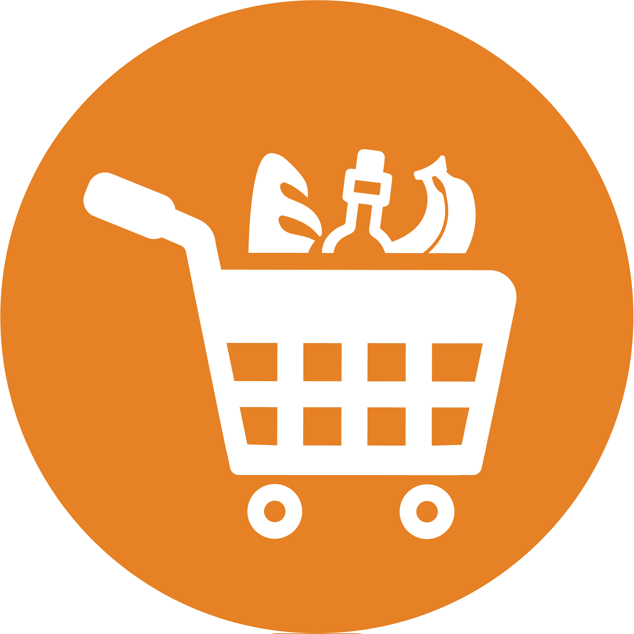 shopping cart with product icon design