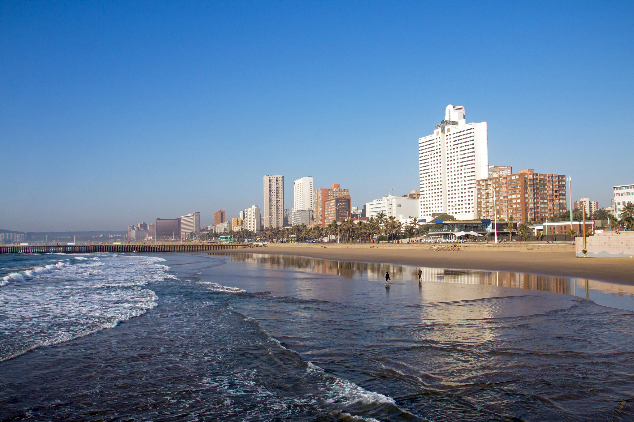 city coastal skyline in durban south africa