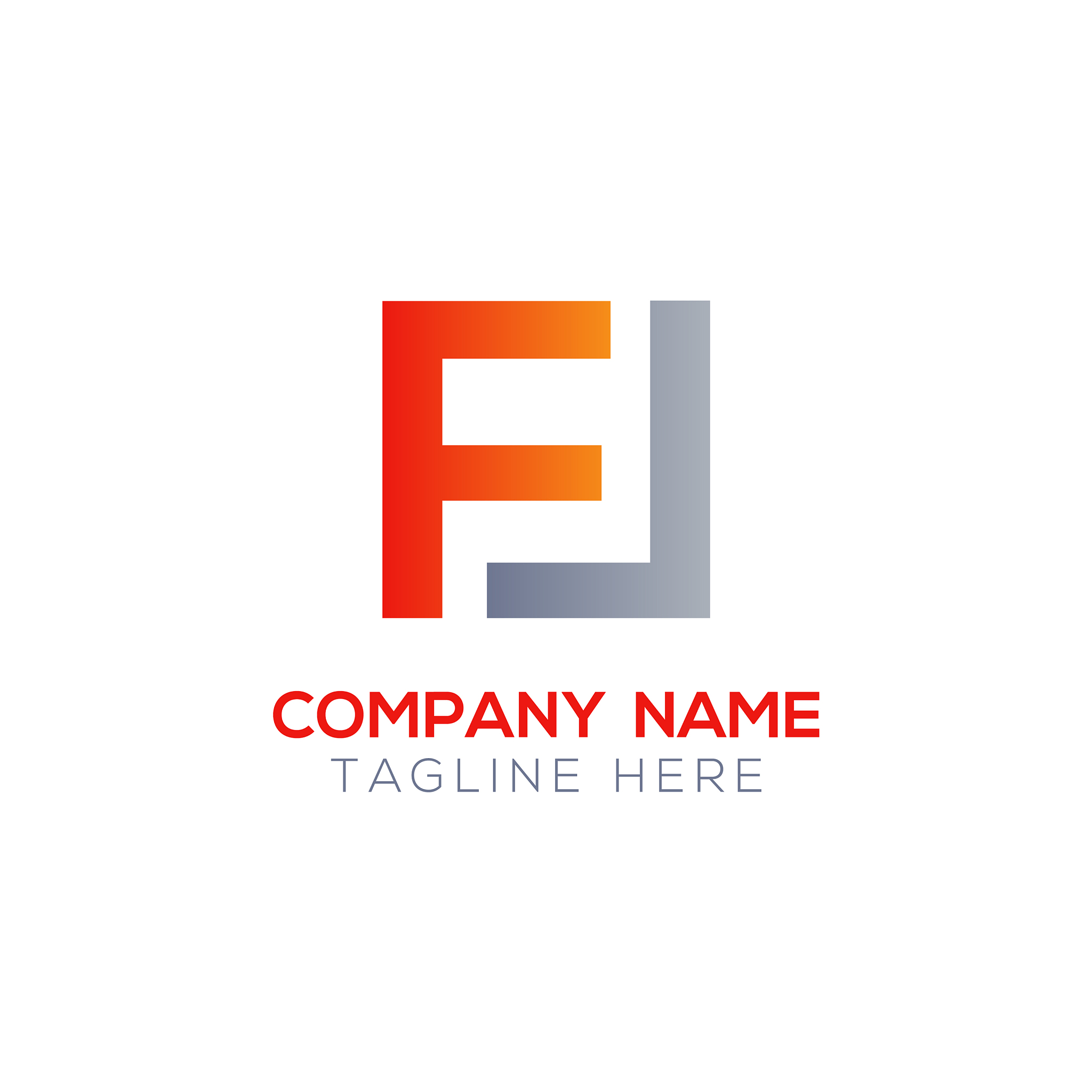 initial letter fl logo design template creative