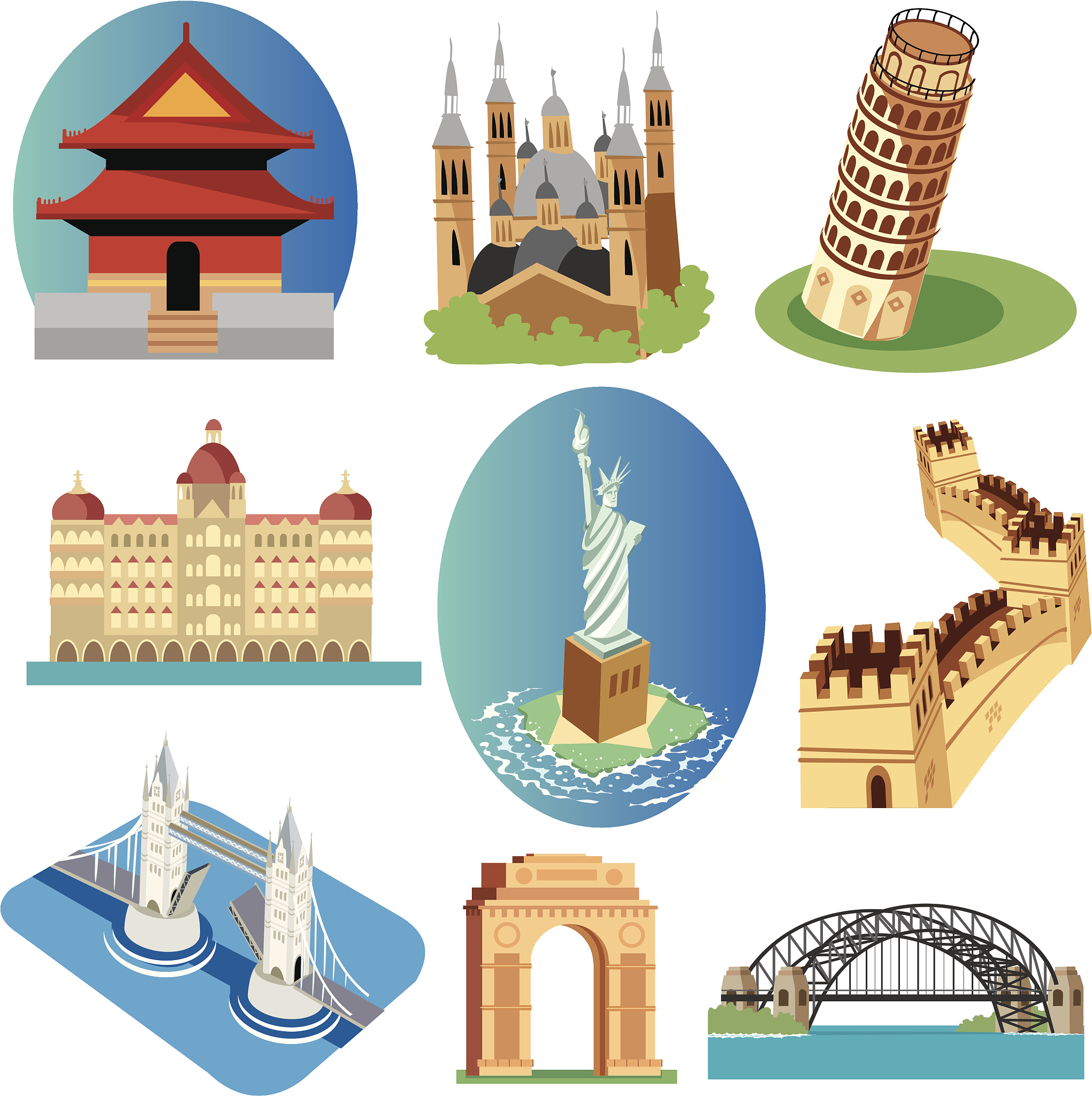 world symbol set