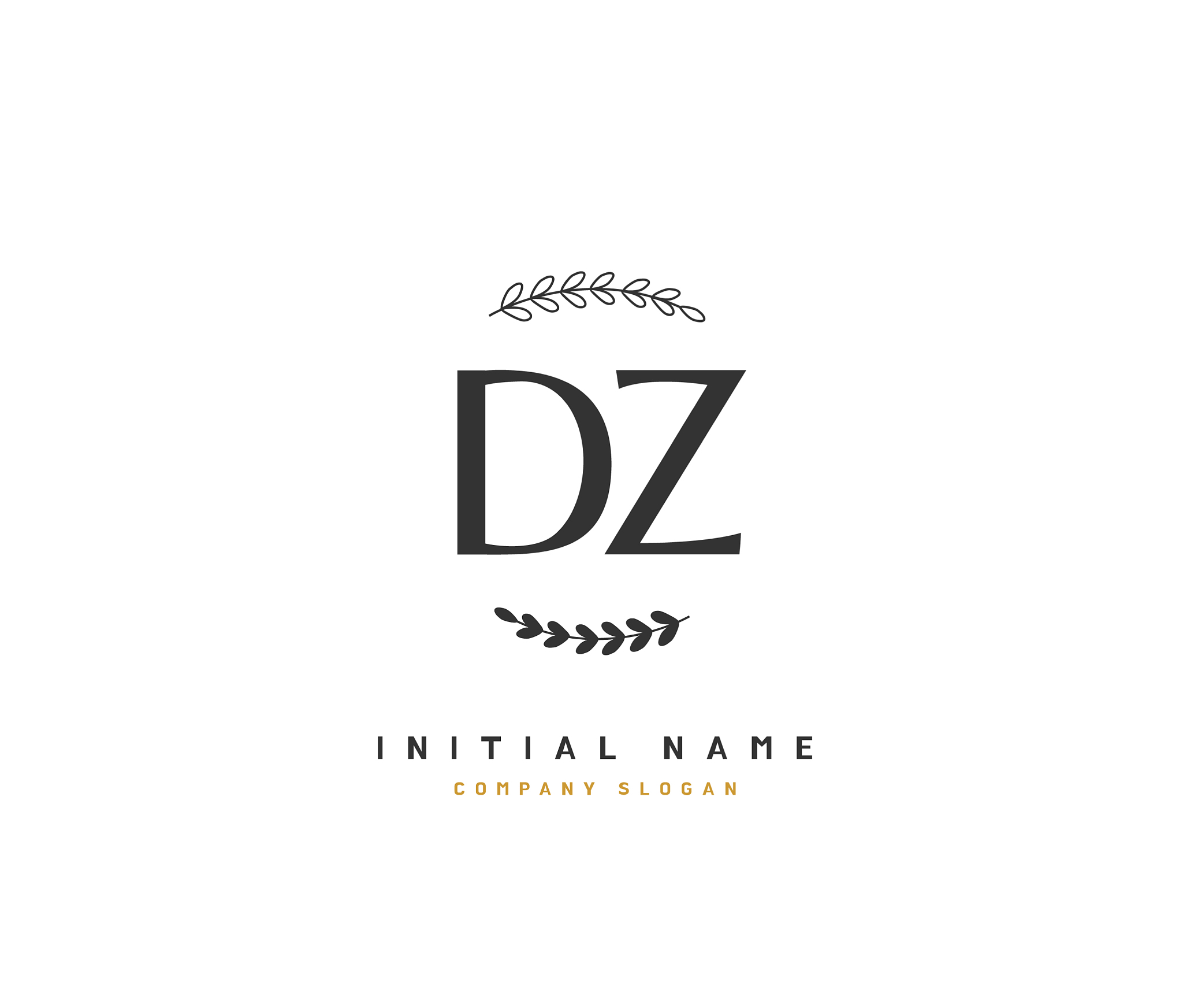 d z dz beauty initial logo handwriting logo of