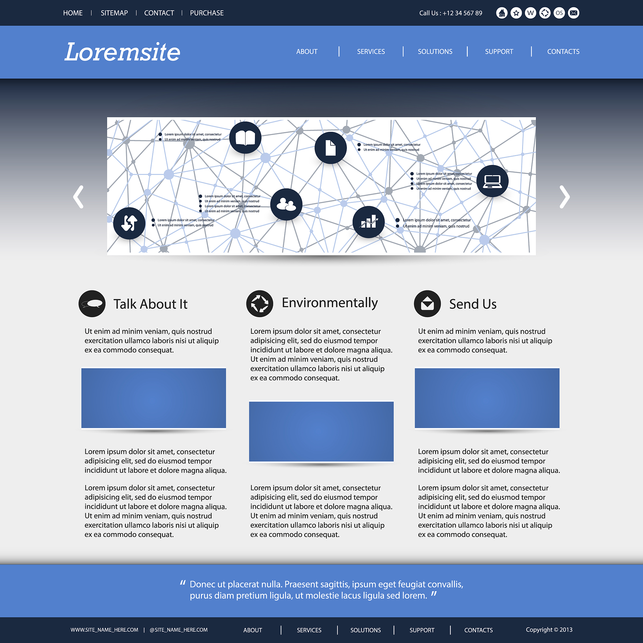 one page website template