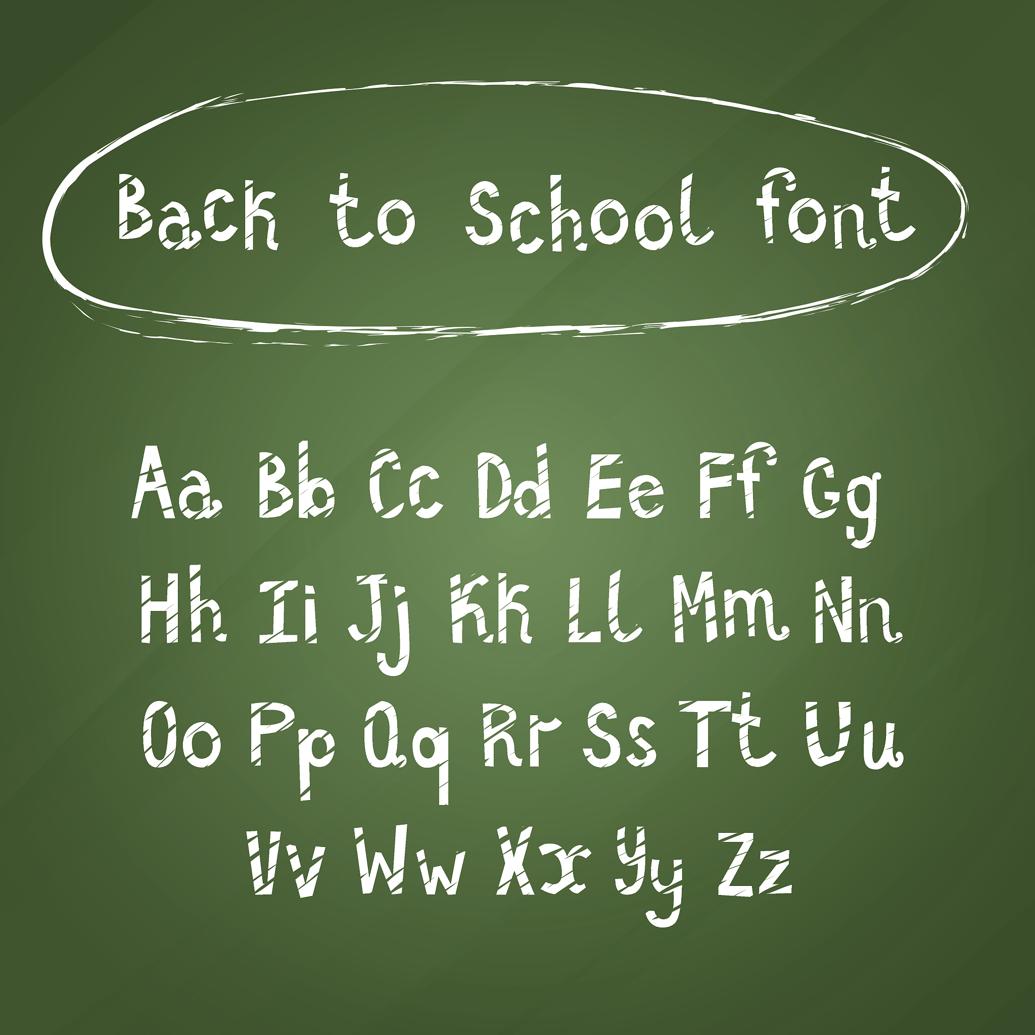 hand drawn white calligraphic font on green chalkboard