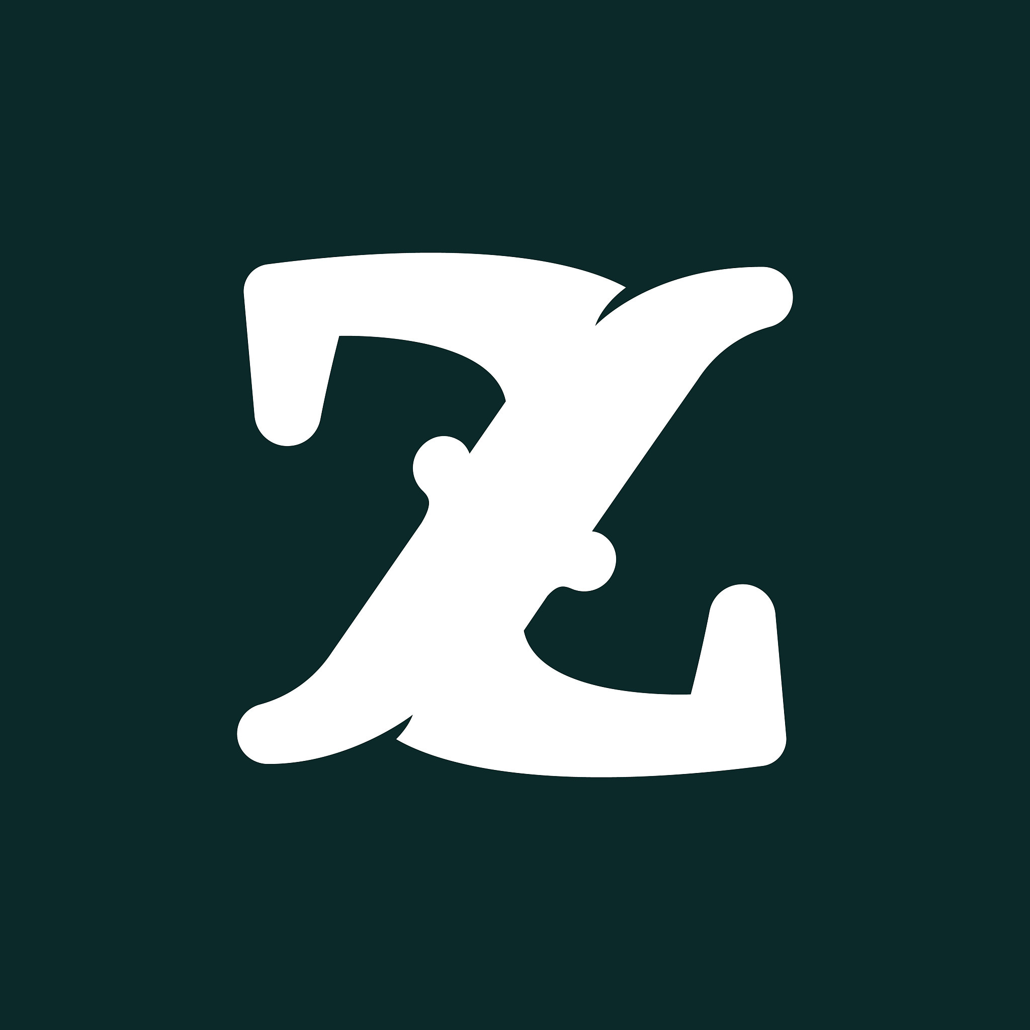 z letter logo made of bones.