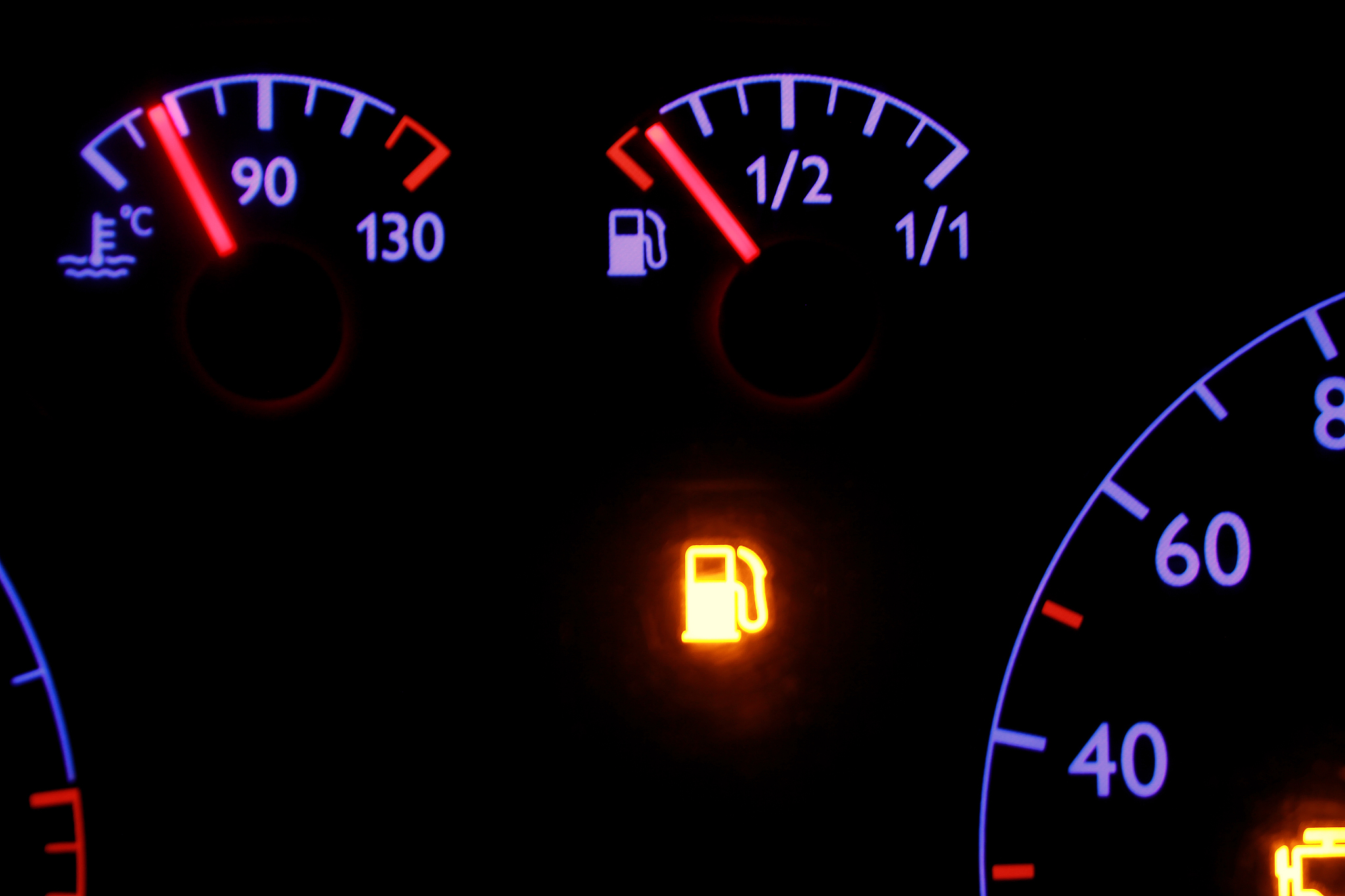 icon of low fuel.