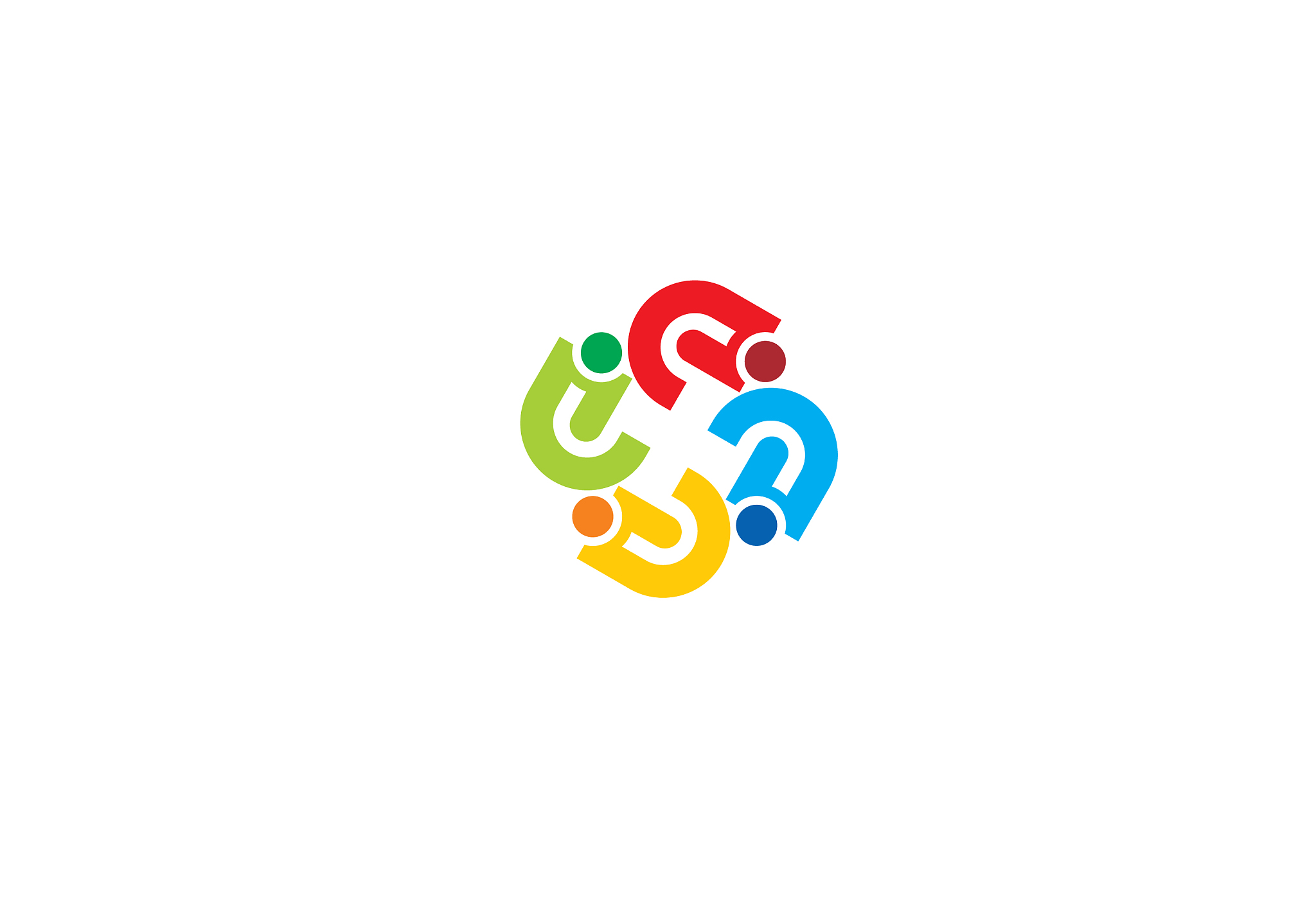 circle abstract colorful diversity logo
