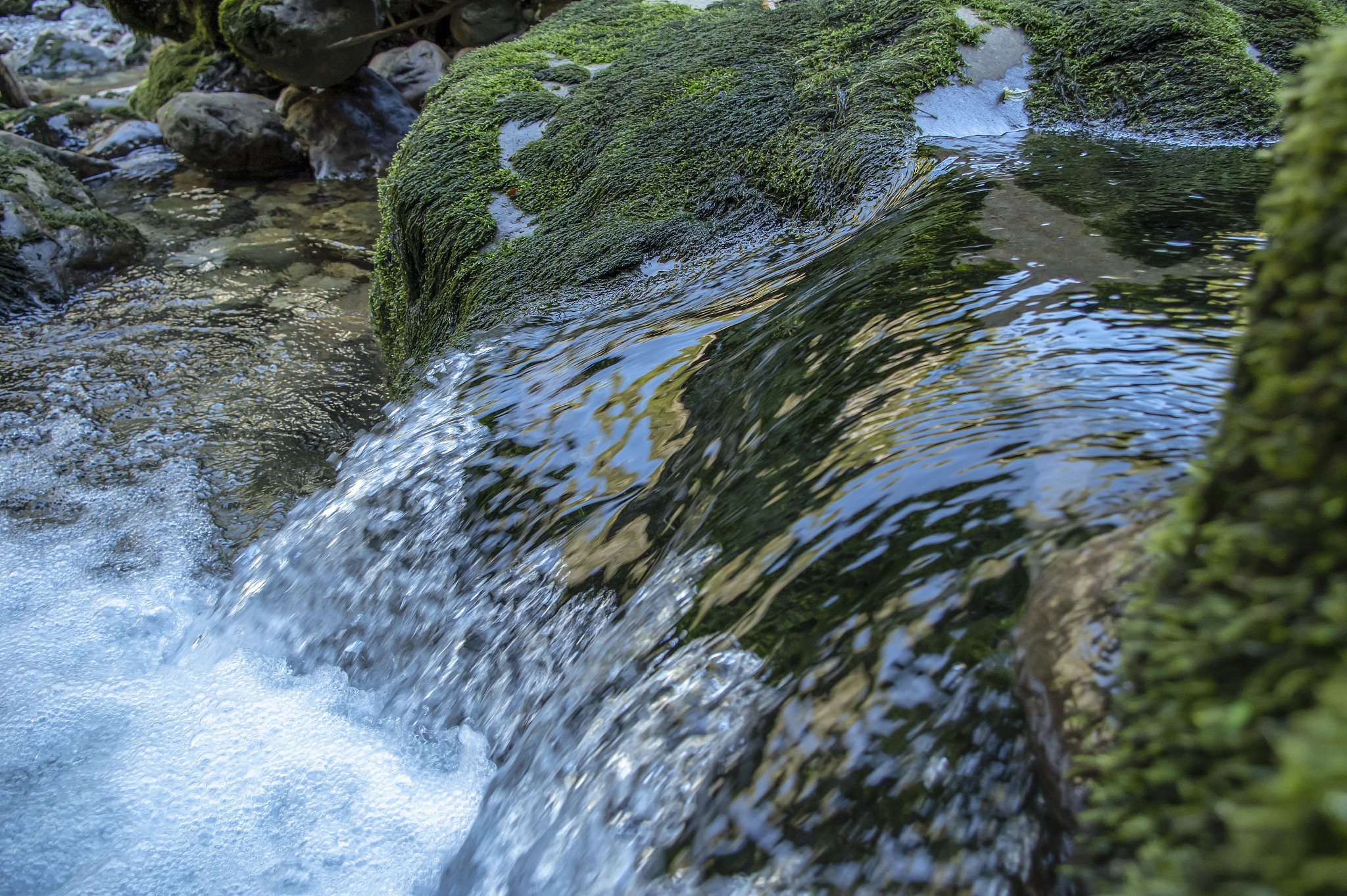 beautiful mountain rivers. clear water and beautiful stones cove