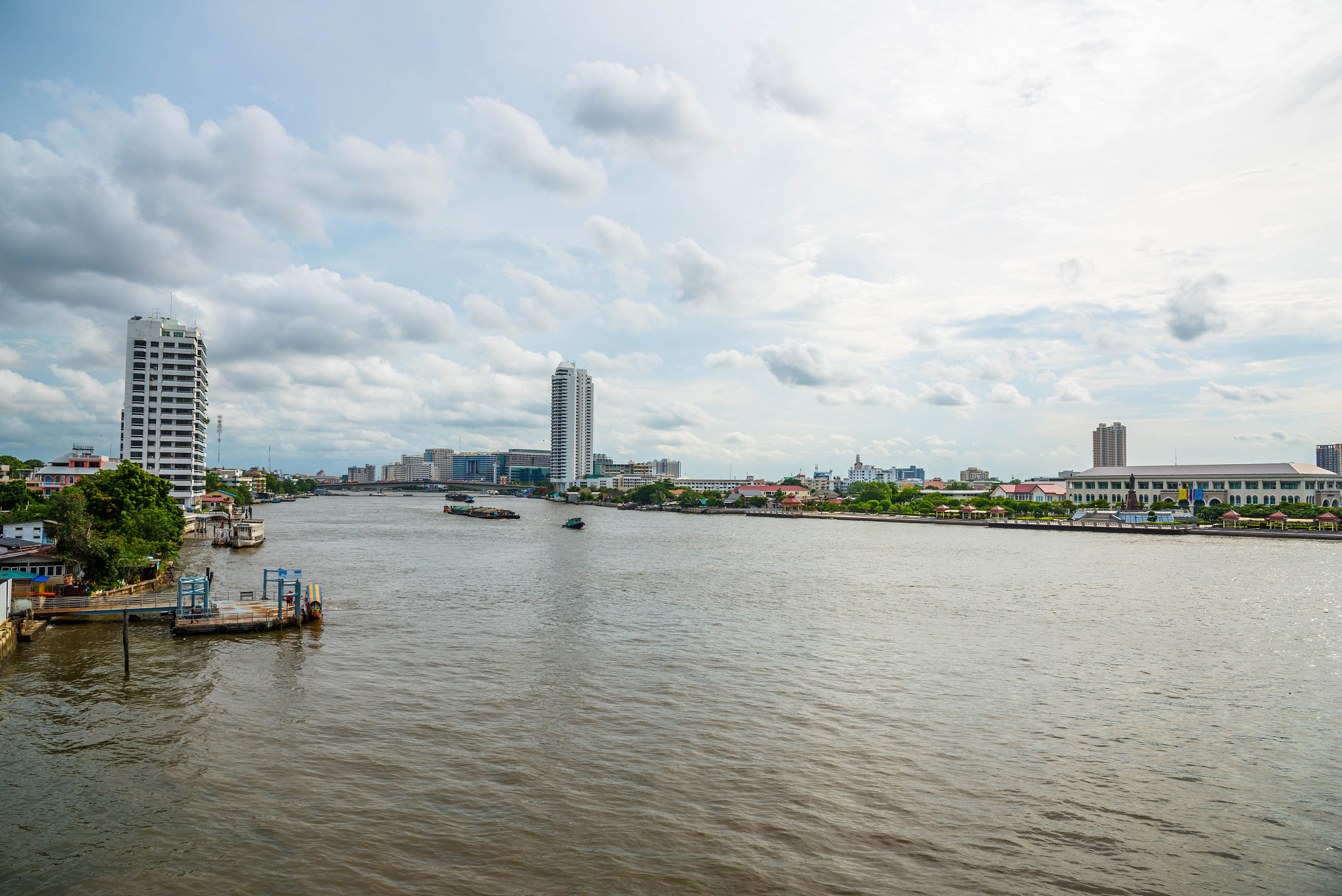 view of chao praya river - bangkok thailand