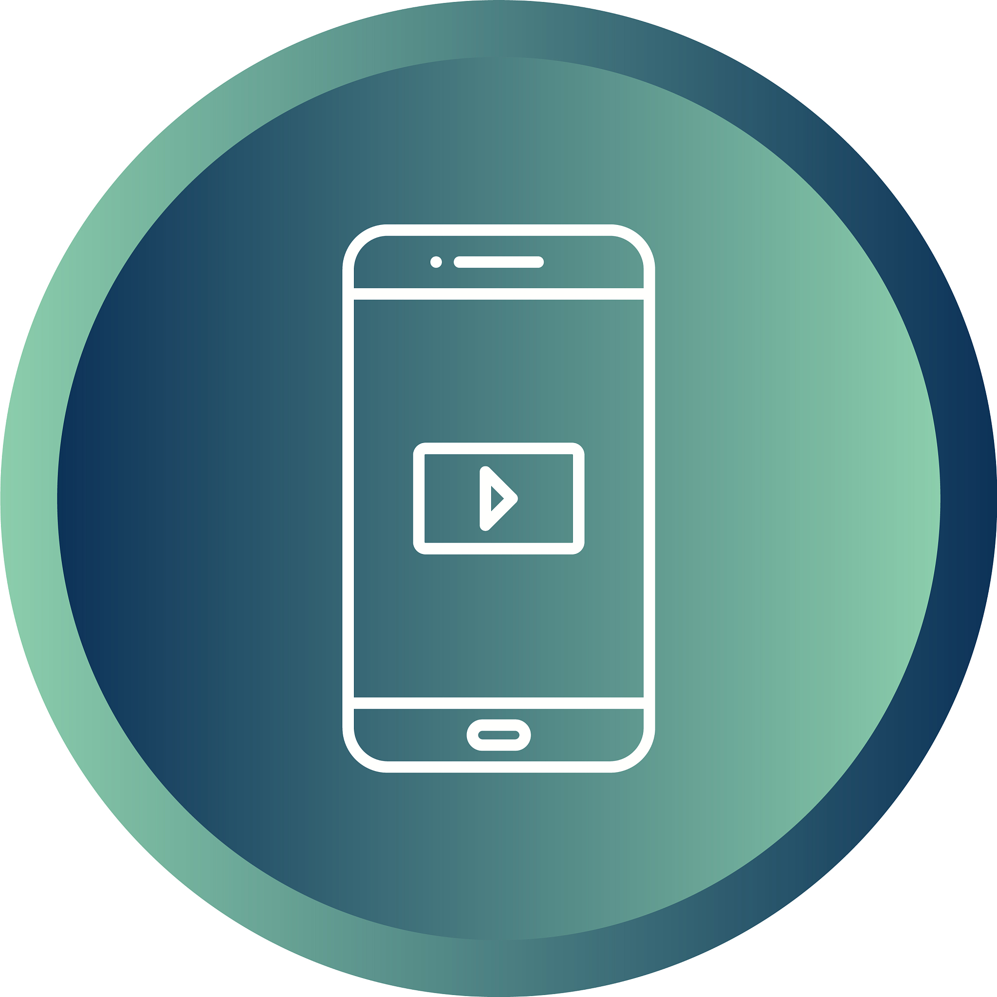 unique video app line icon