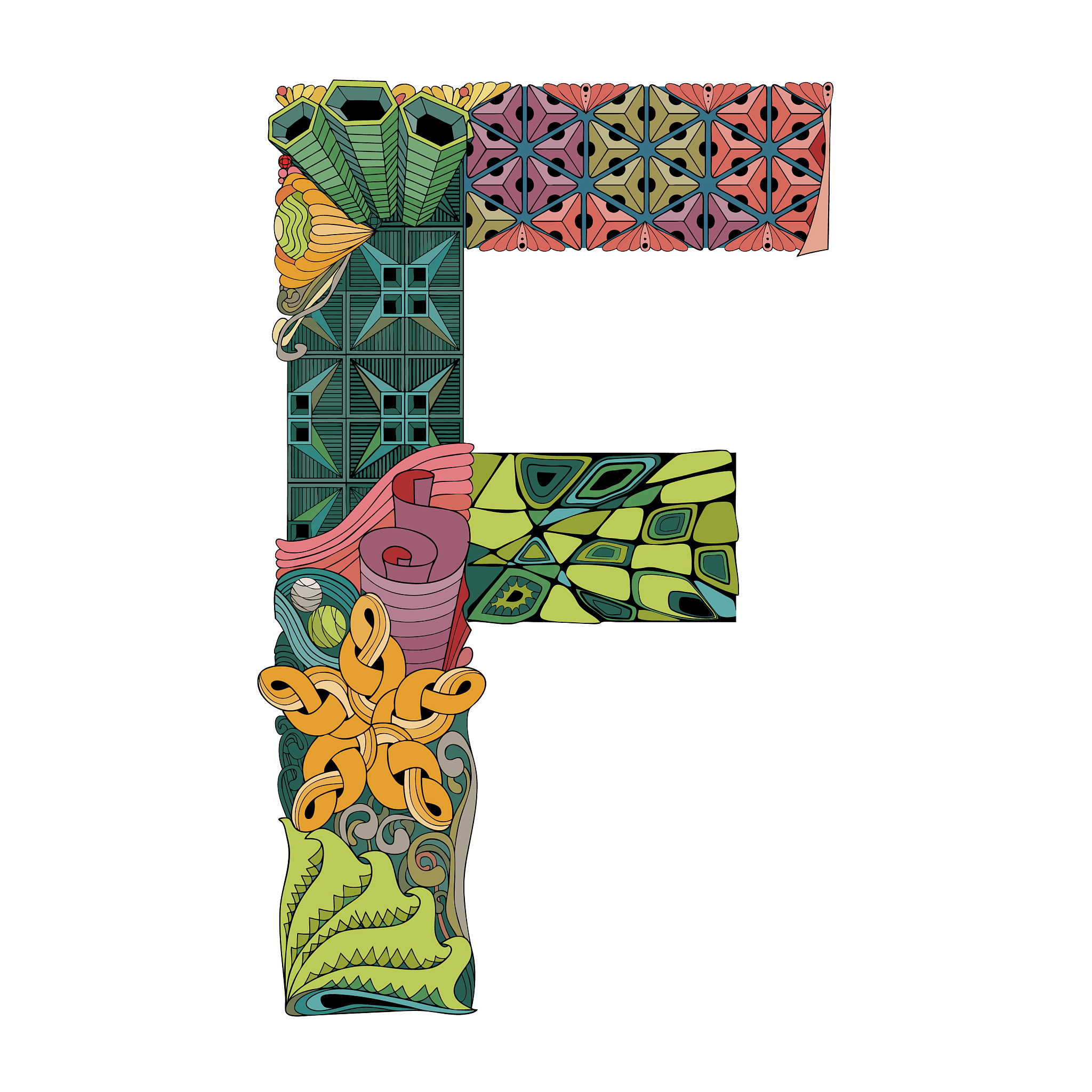 华丽的,英文字母<strong>f</strong>,轮廓,创造力,缠结的,文字,概念,纺织品,信函,图像