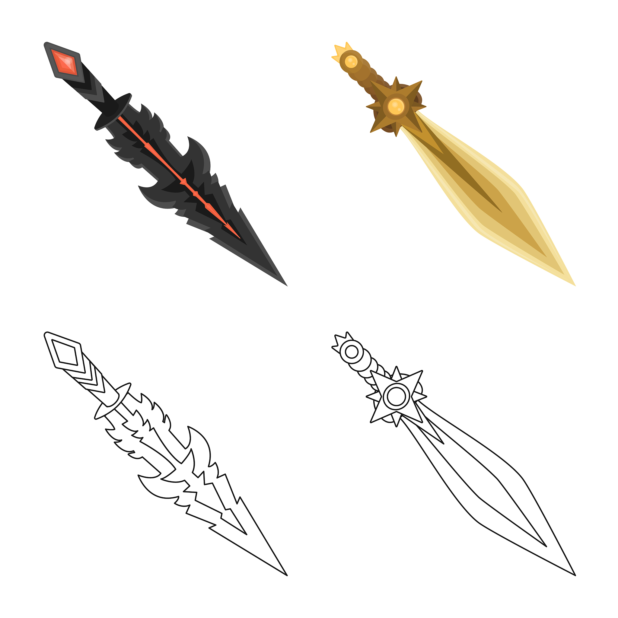 game and armor symbol set