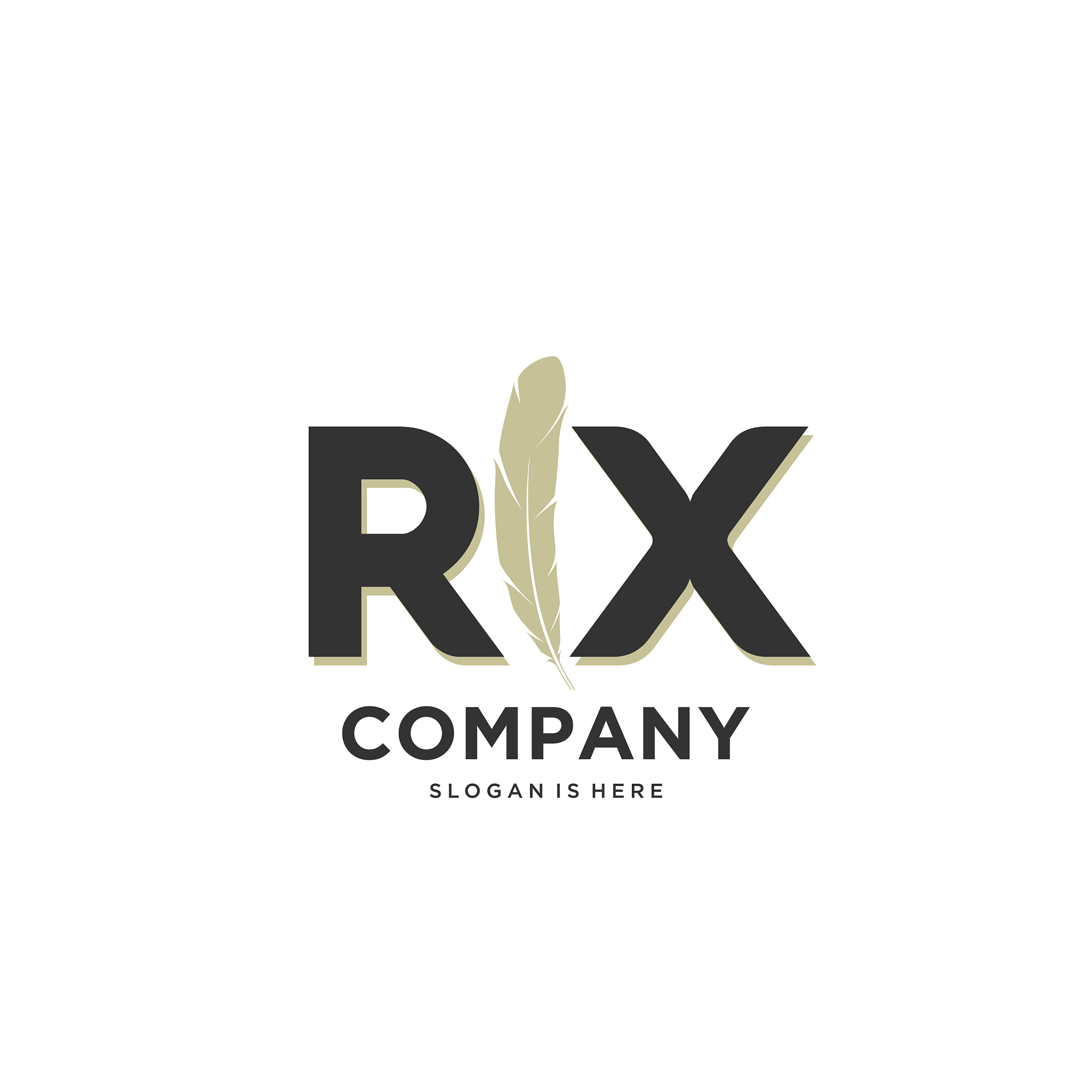 initial rx letter unique attractive creative