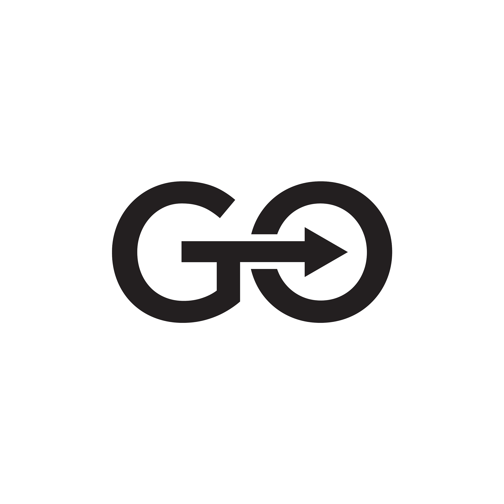 go text logo design