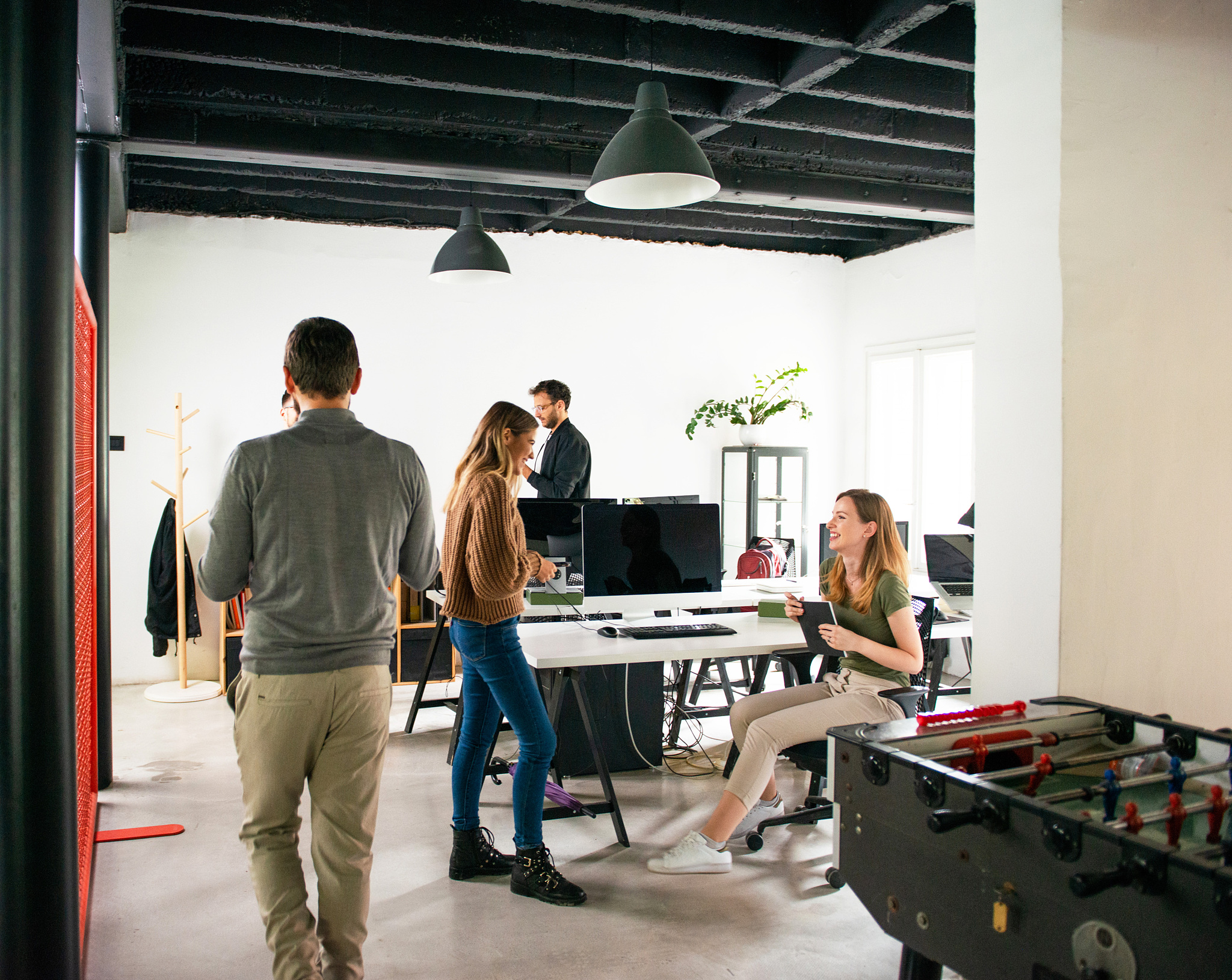 creative people working in office