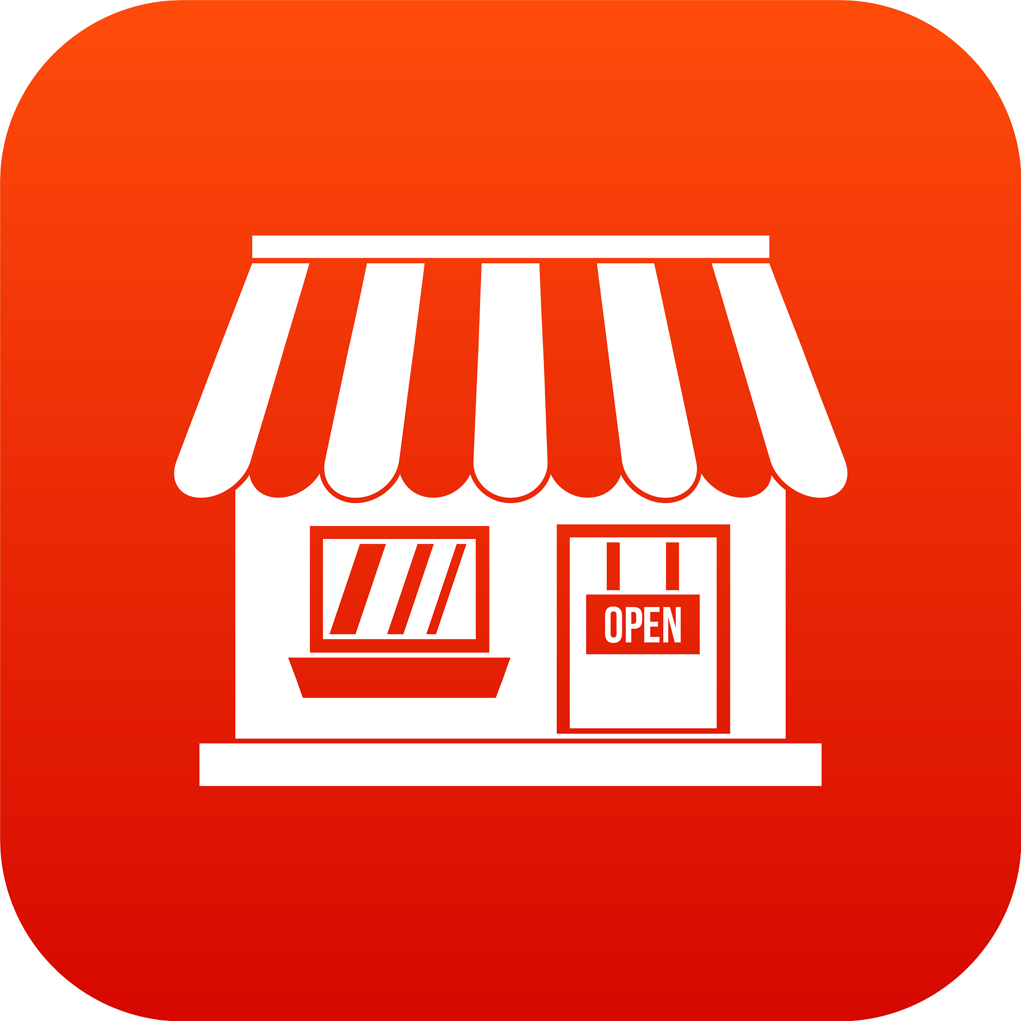 shop icon digital red