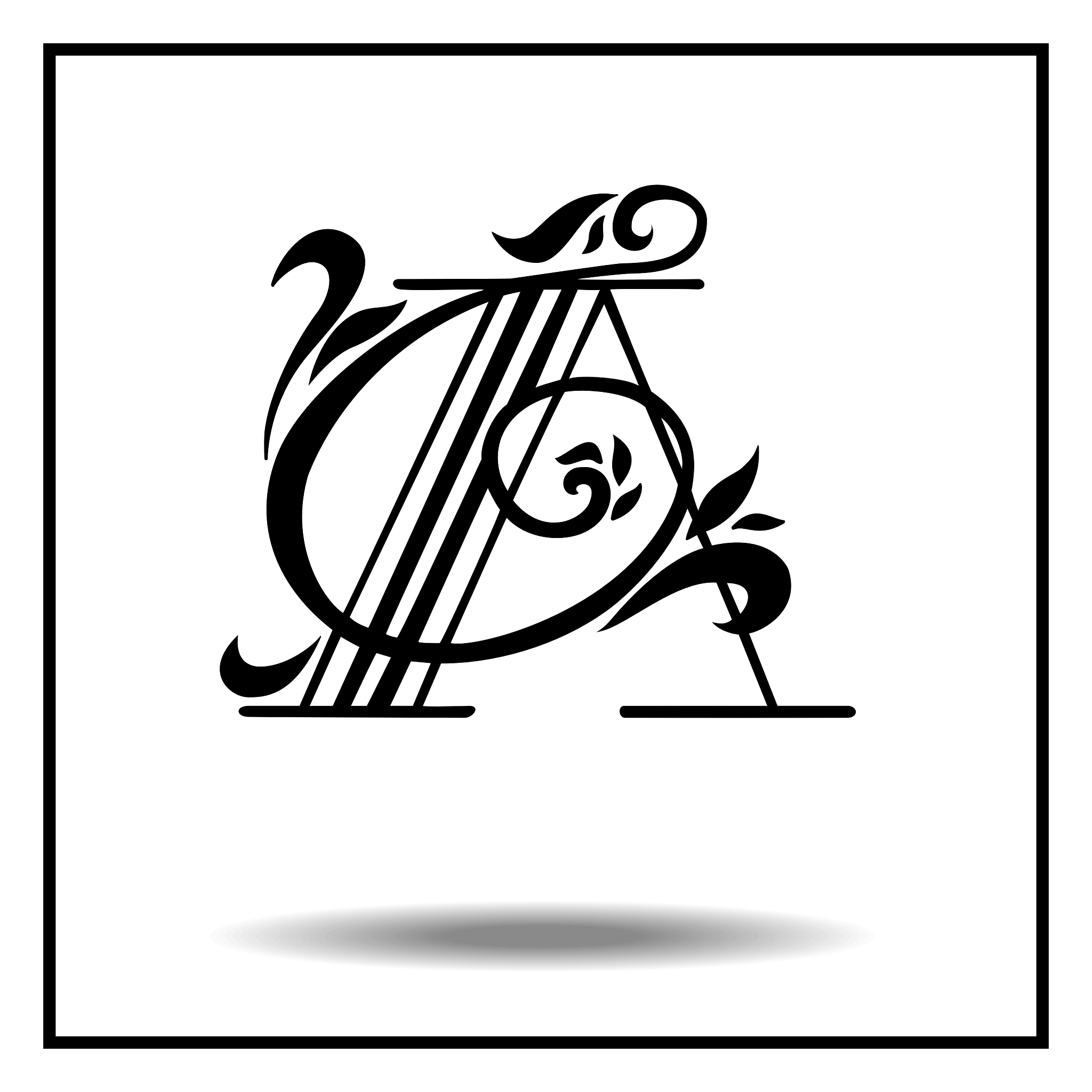 letter a made with leaves