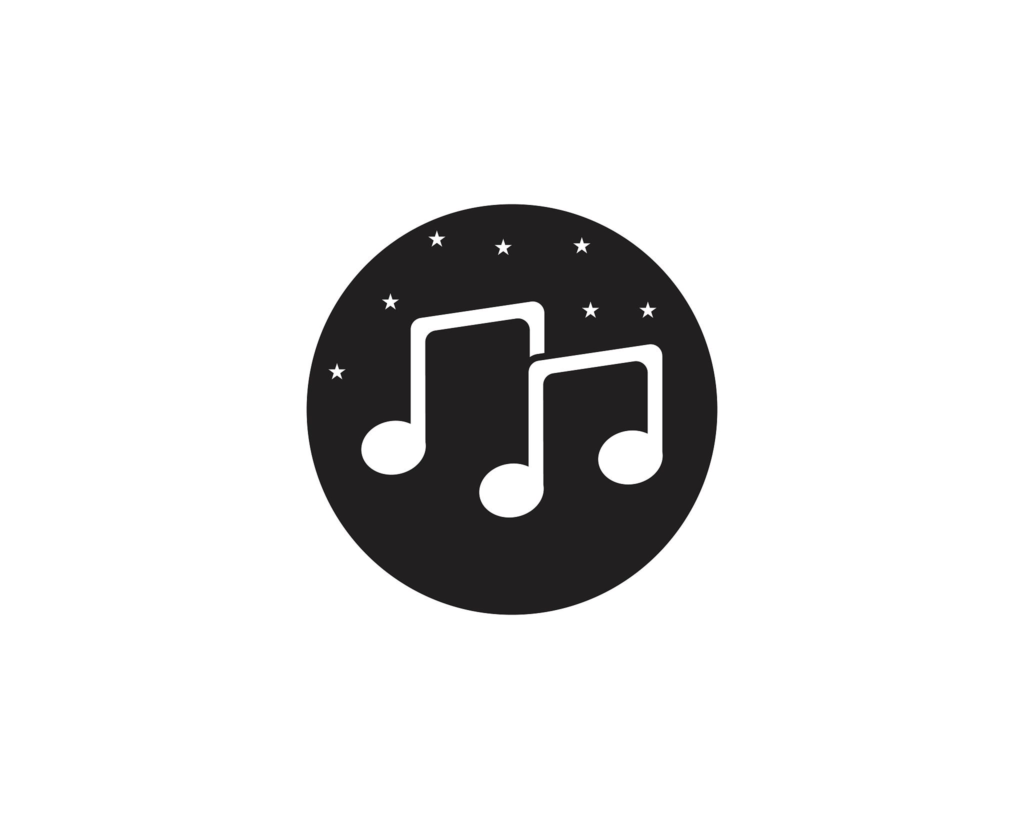 creative music note logo design