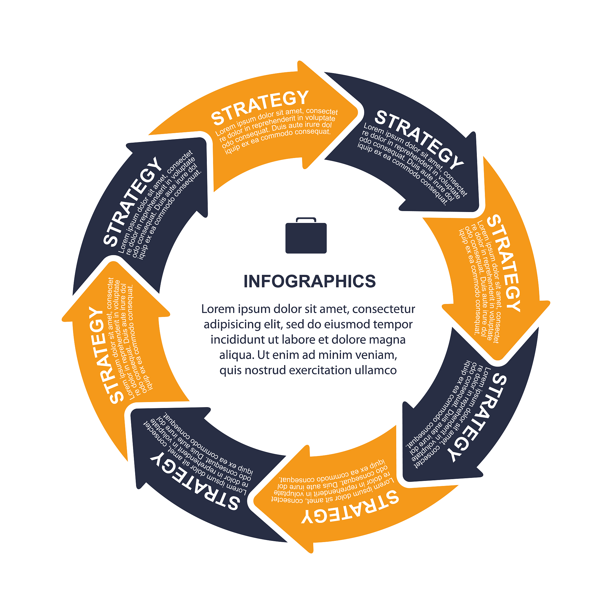 infographics template with arrows. infographics for business pre