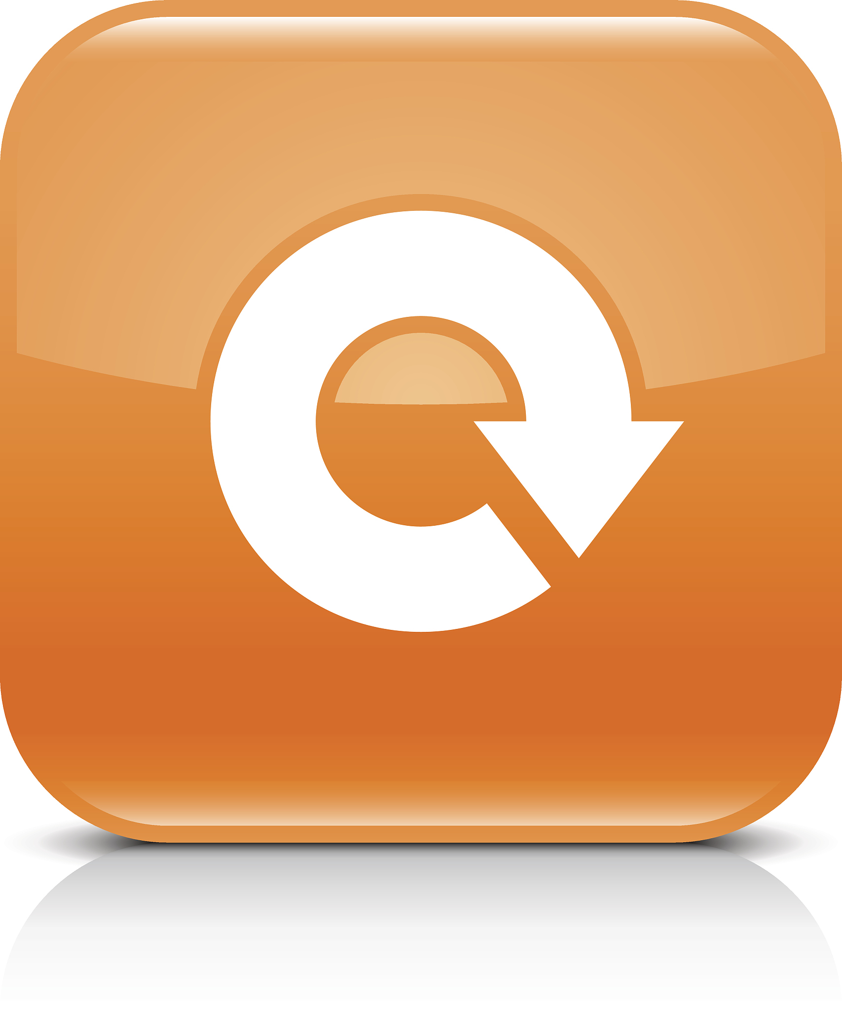 orange arrow repeat reload refresh rotation sign