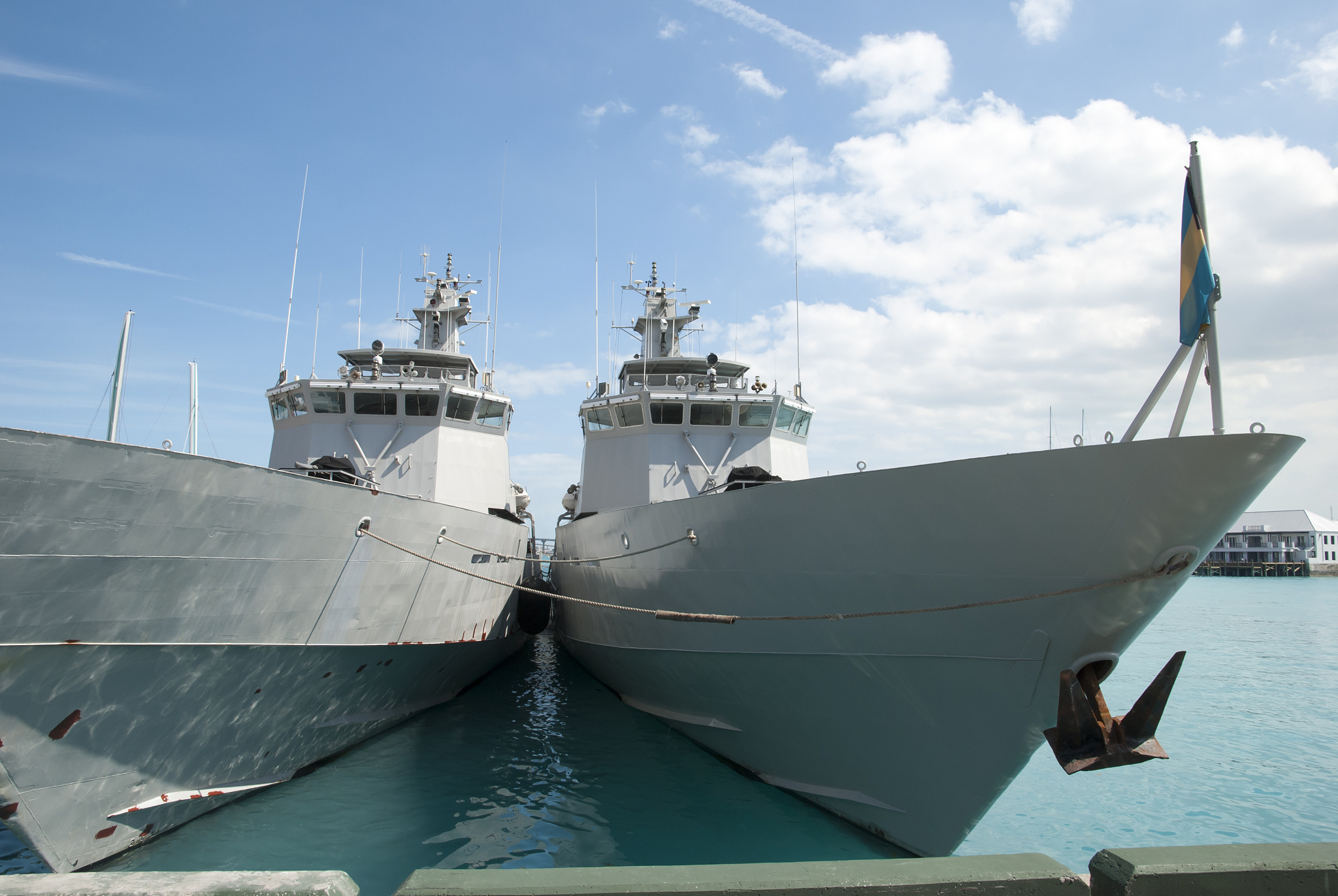 two navy ships in nassau